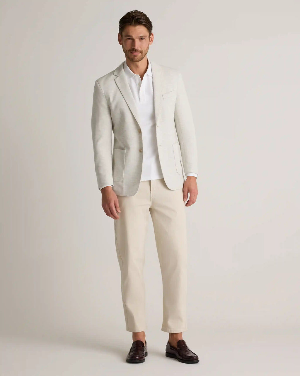 Cotton Pique Knit Blazer