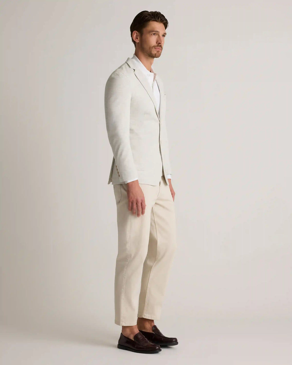 Cotton Pique Knit Blazer