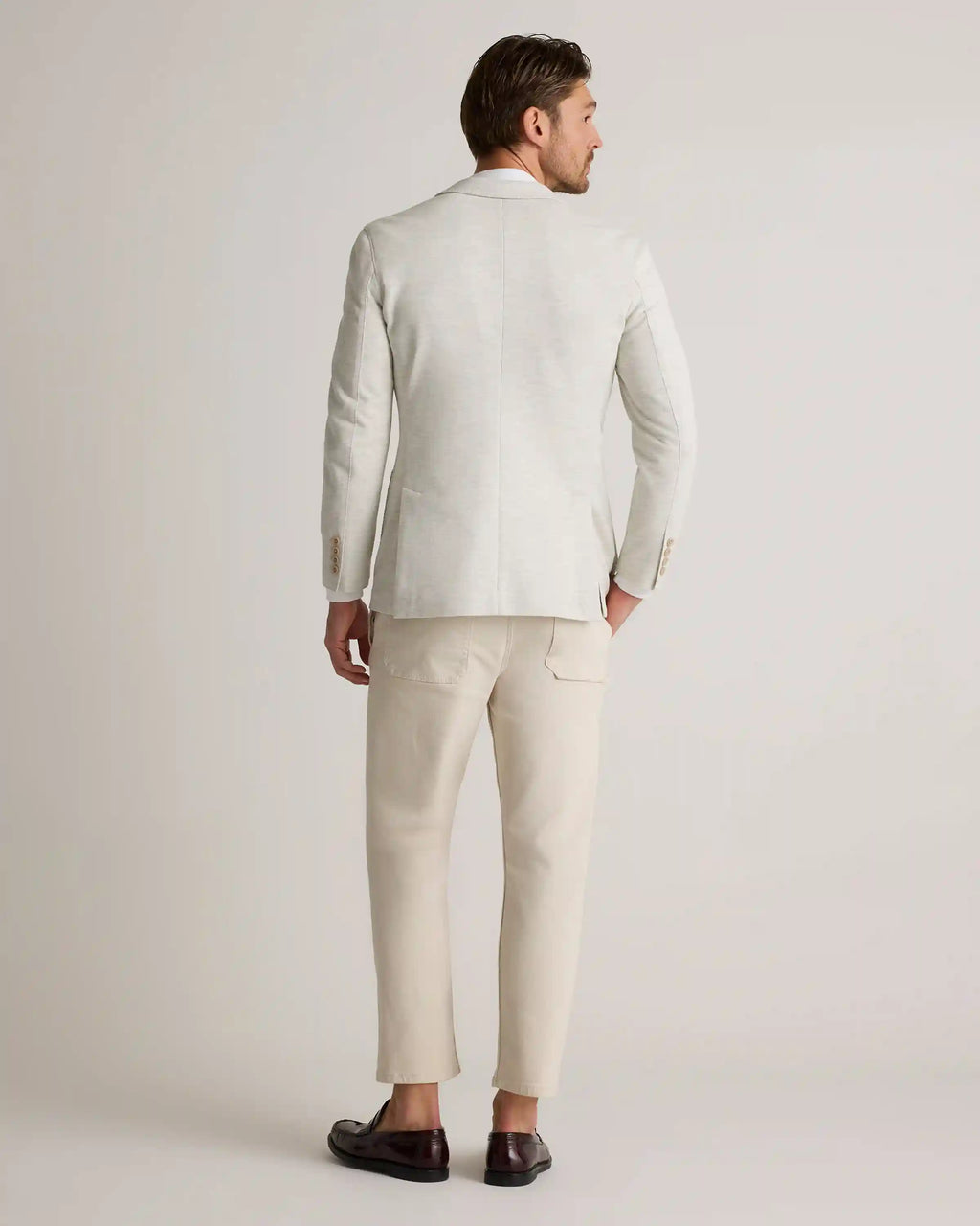 Cotton Pique Knit Blazer