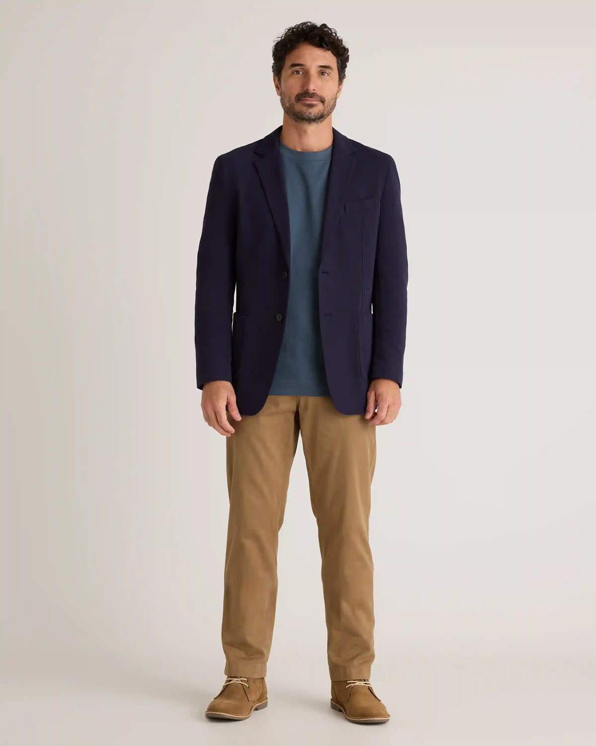 Cotton Pique Knit Blazer