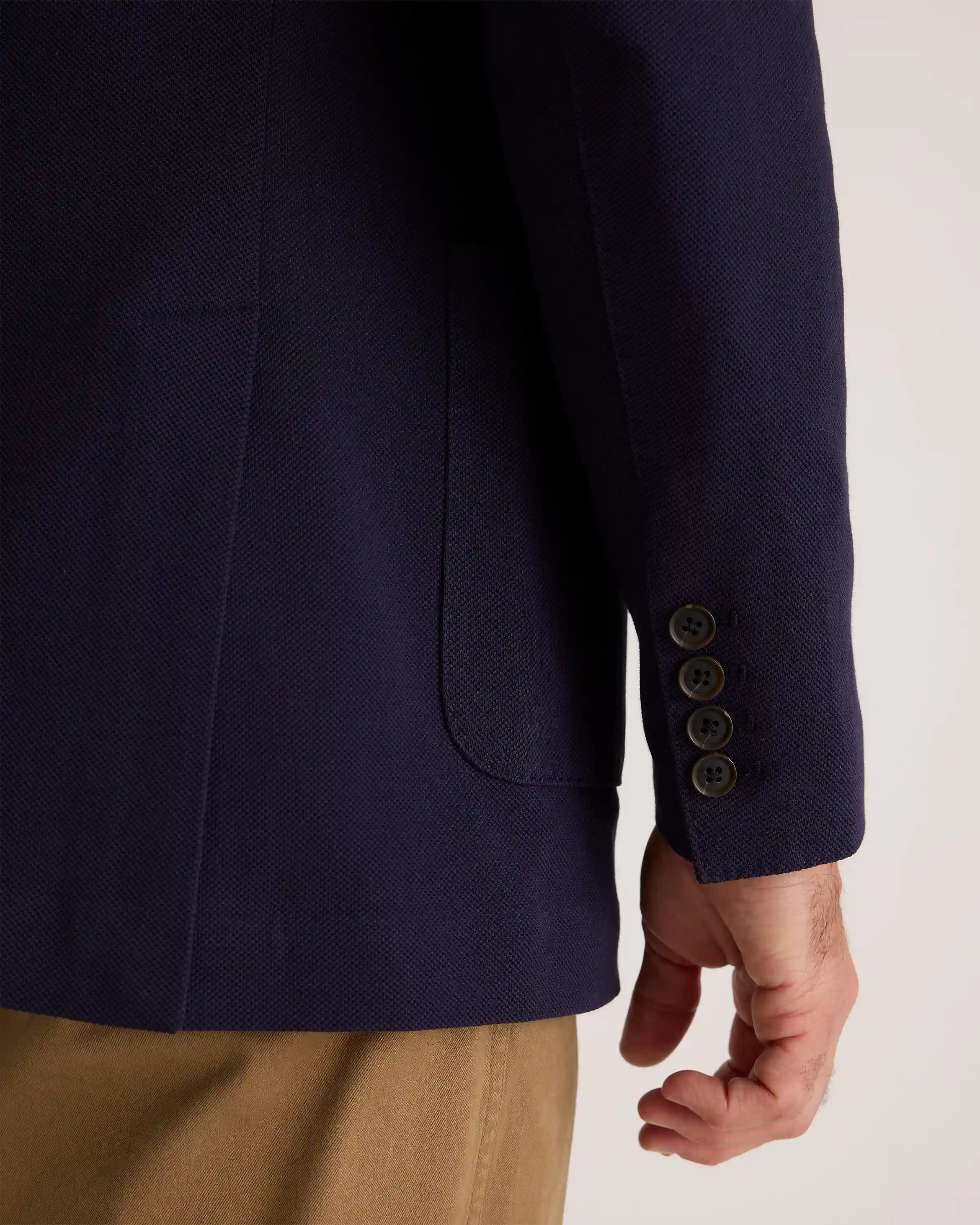 Cotton Pique Knit Blazer