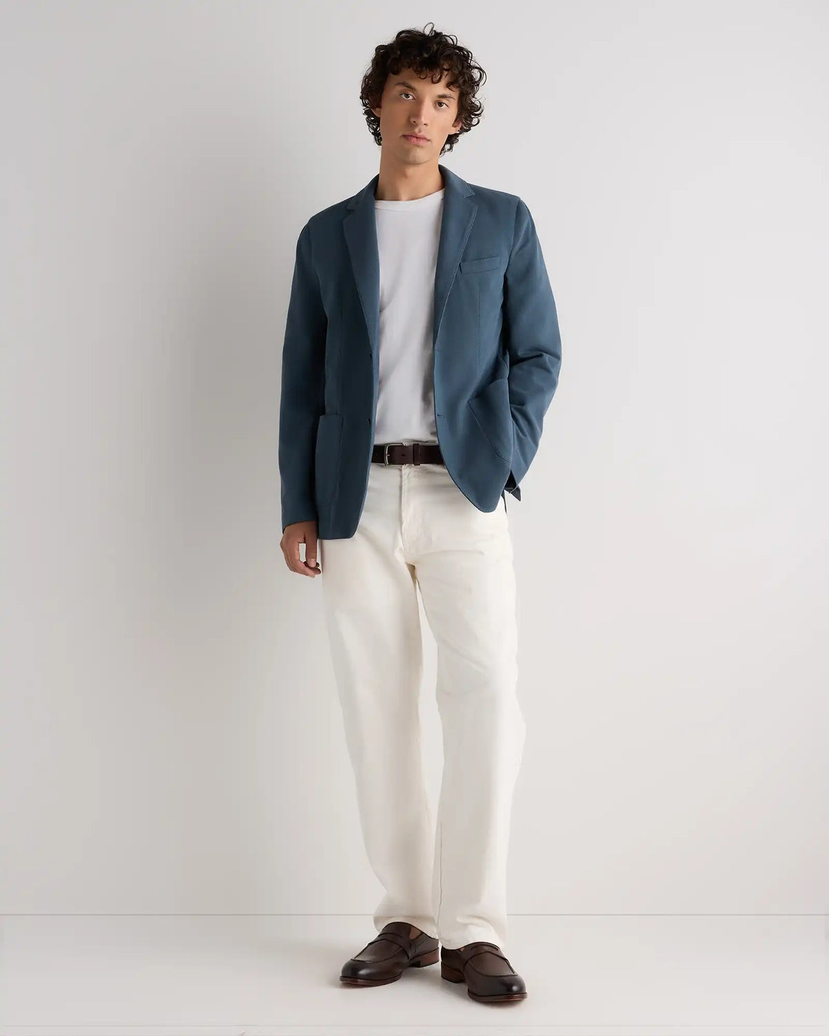 Cotton Pique Knit Blazer