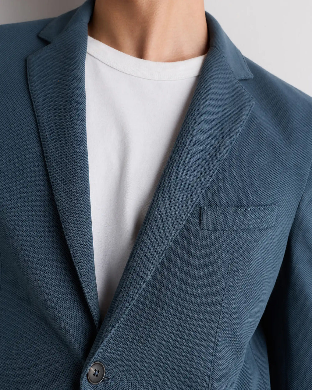 Cotton Pique Knit Blazer