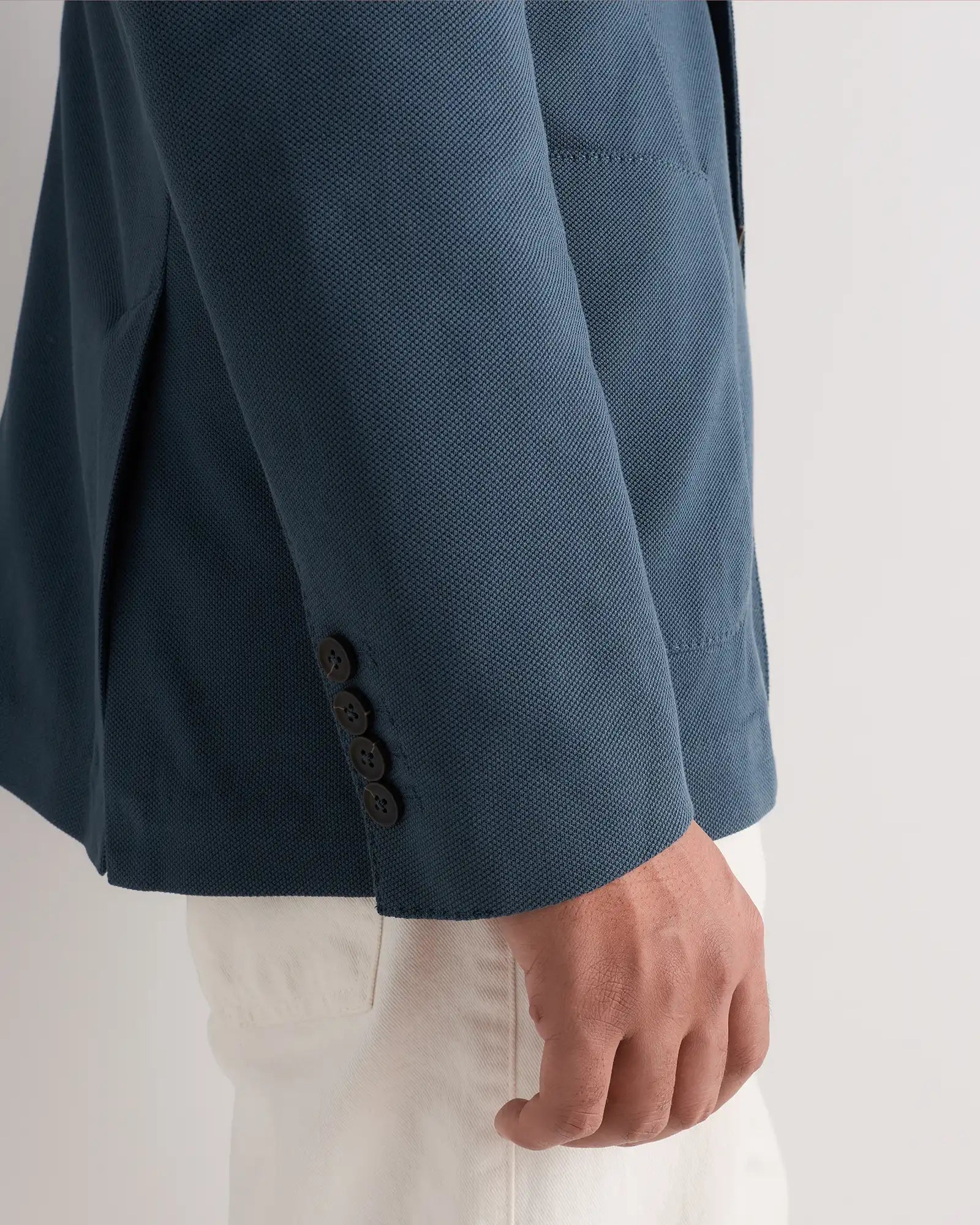 Cotton Pique Knit Blazer