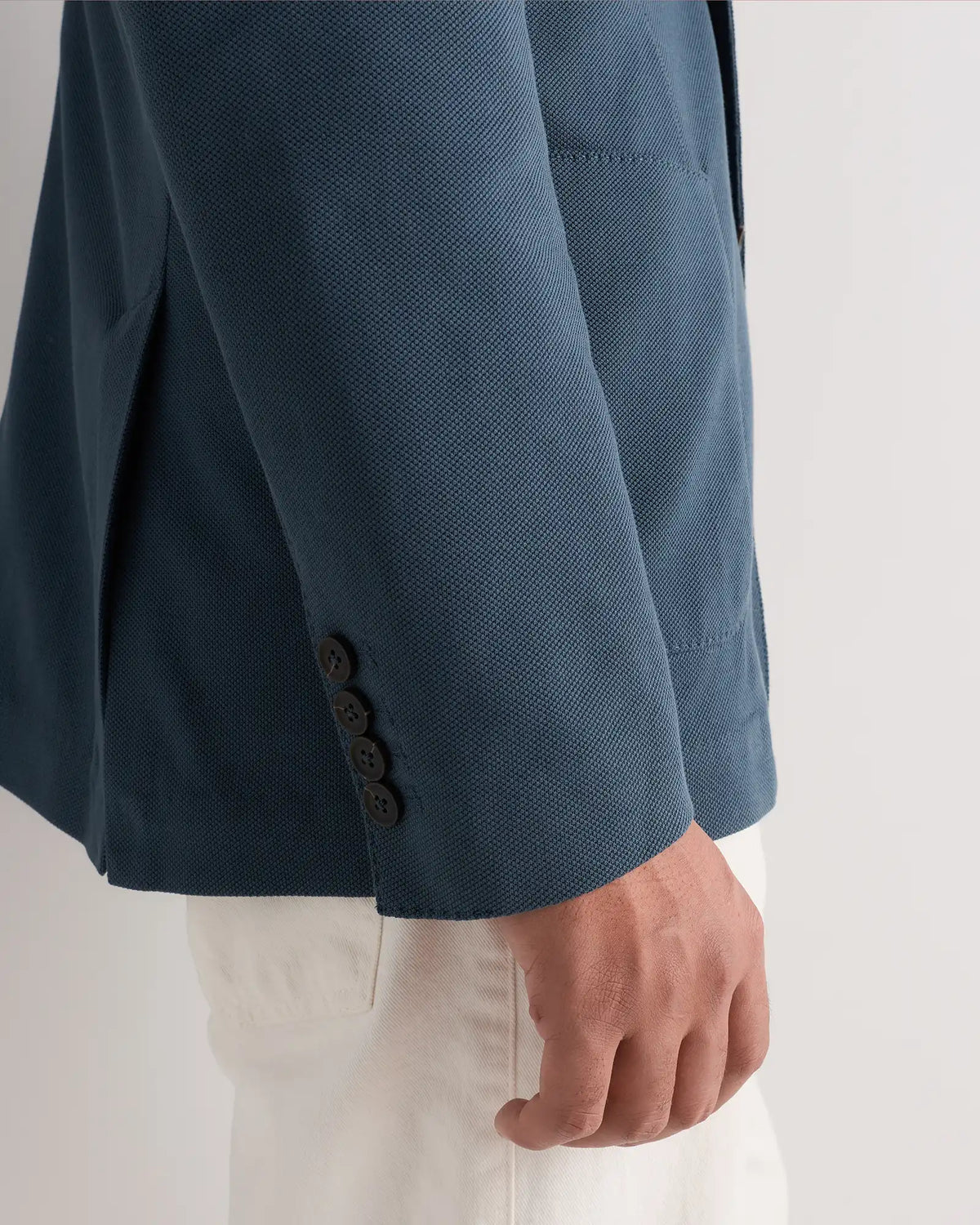 Cotton Pique Knit Blazer