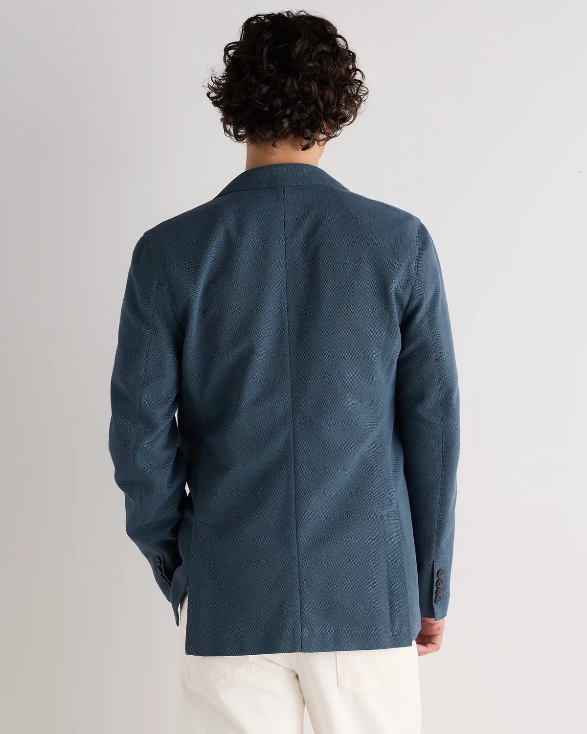 Cotton Pique Knit Blazer