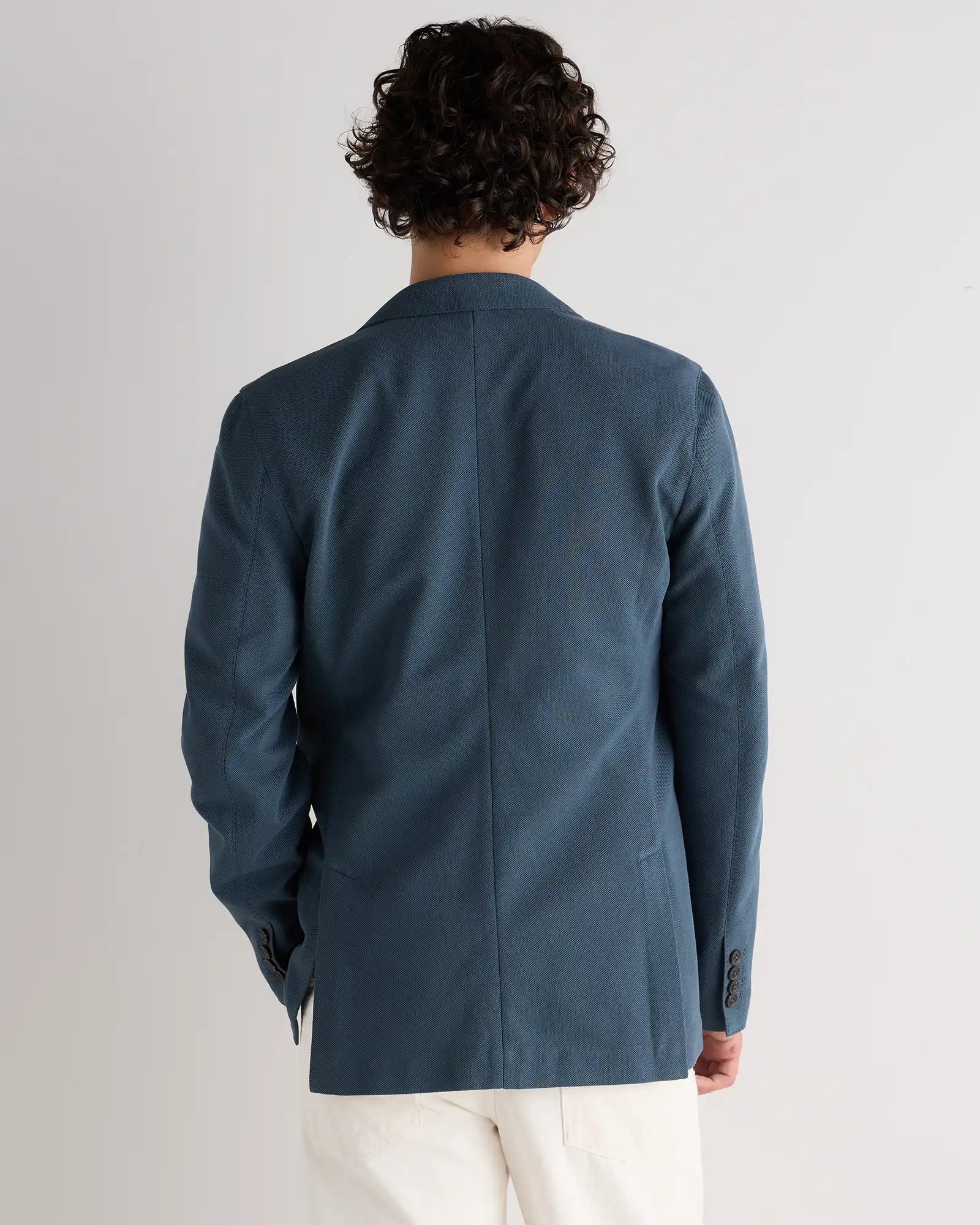Cotton Pique Knit Blazer