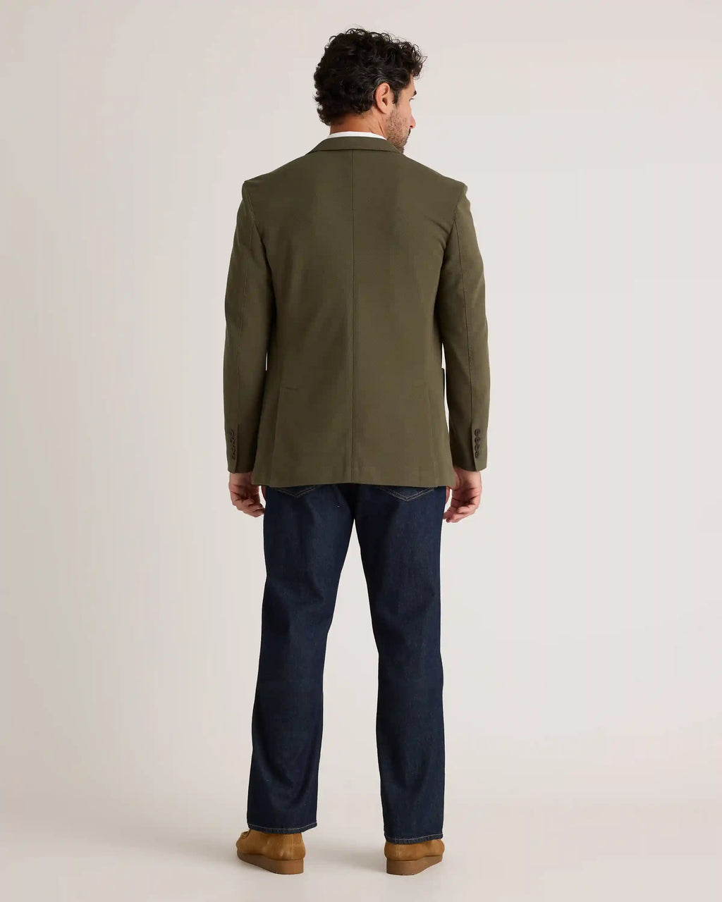 Cotton Pique Knit Blazer