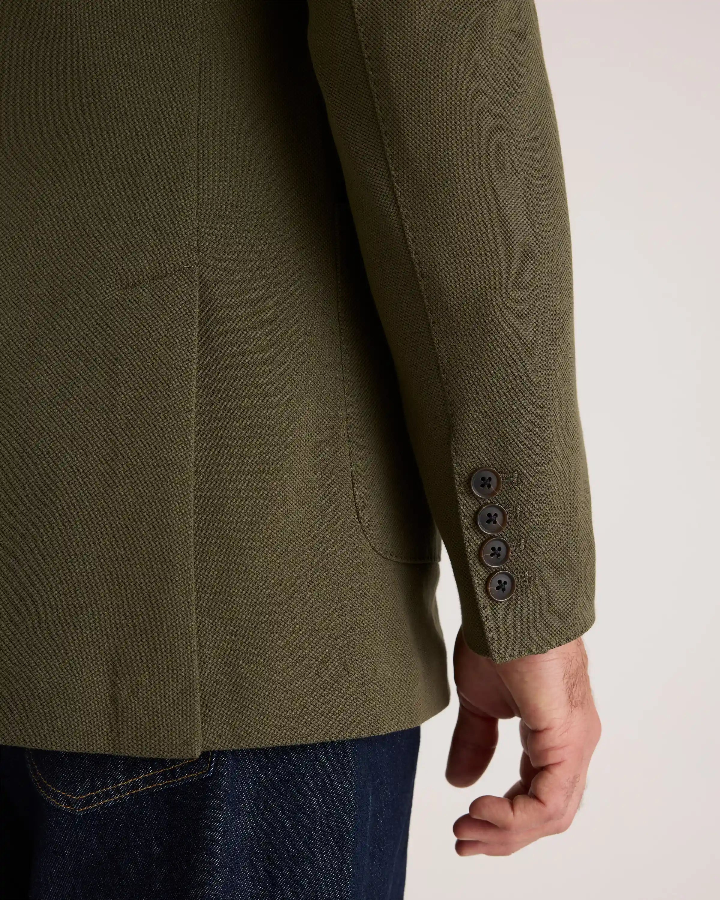 Cotton Pique Knit Blazer