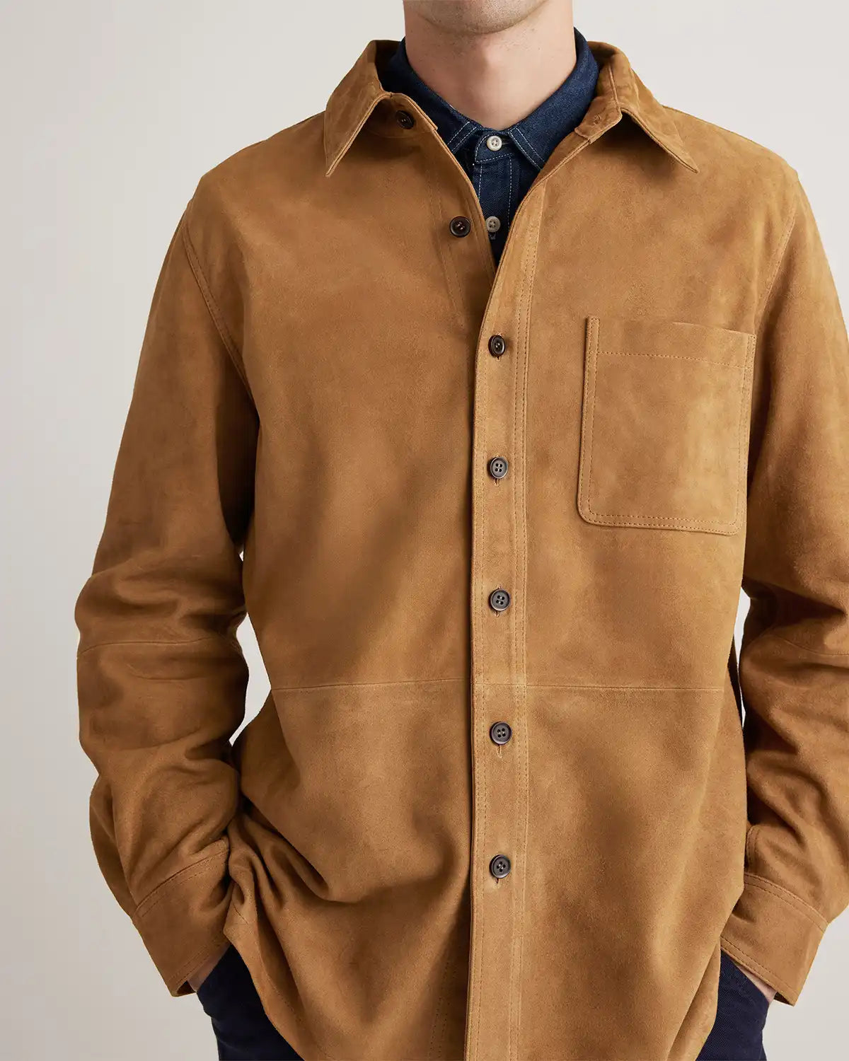 100% Suede Overshirt