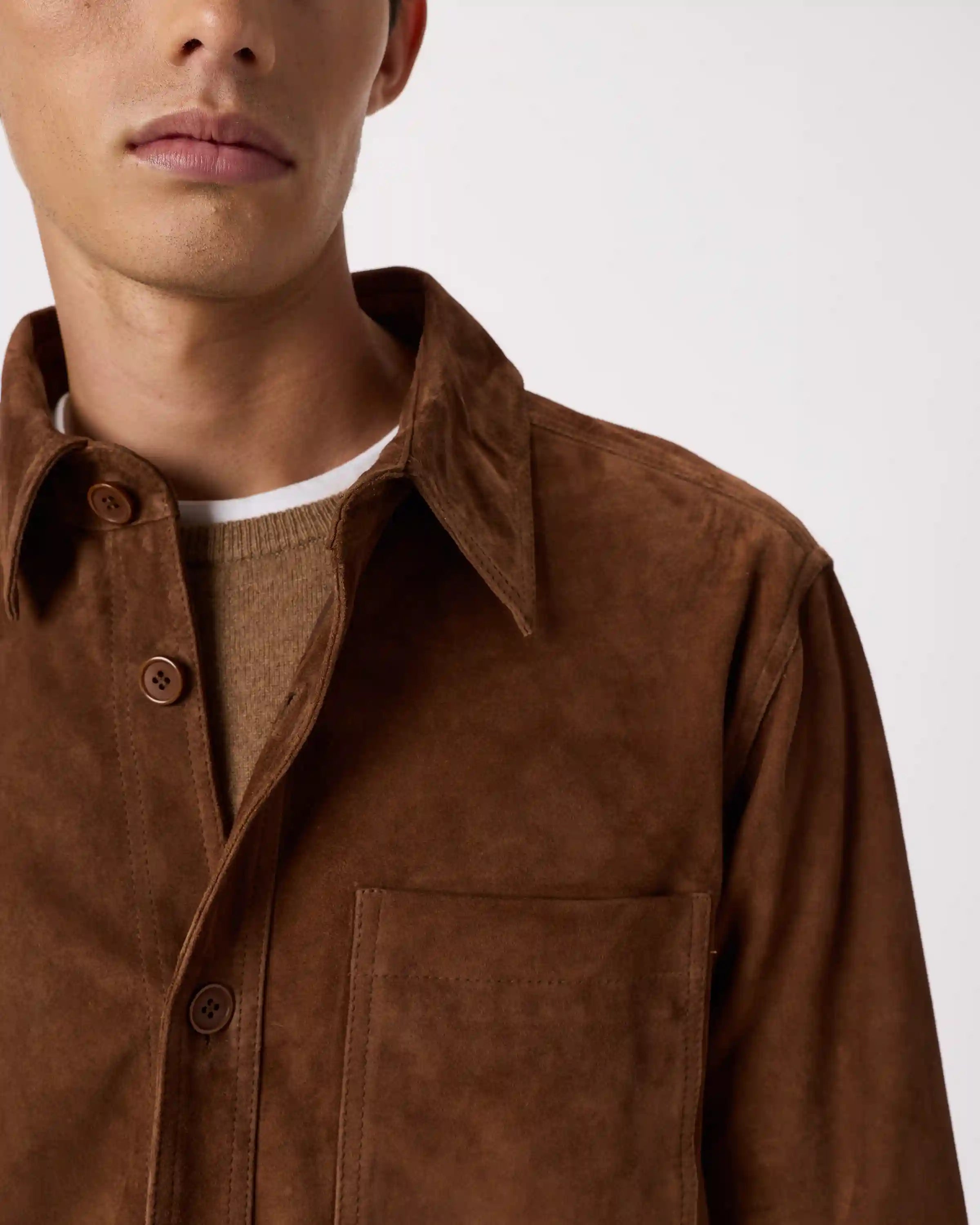 100% Suede Overshirt