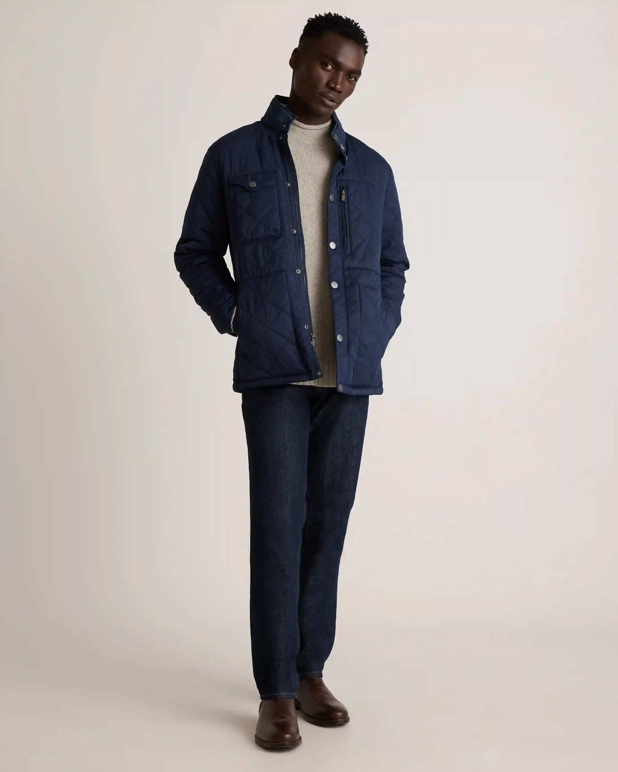 Featherless Quilted Utility Jacket
