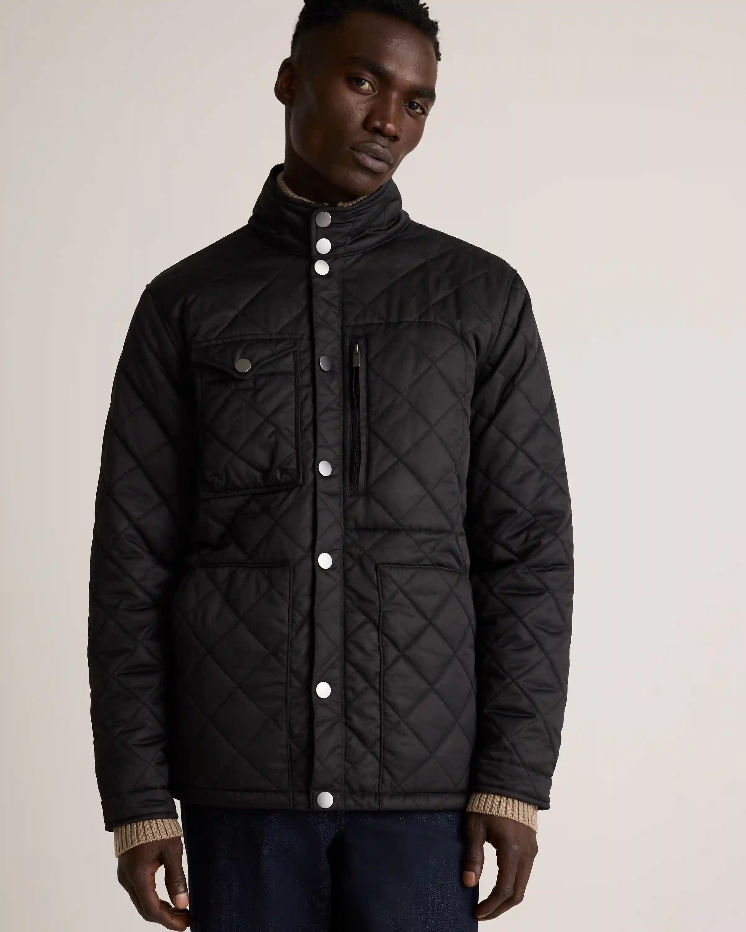Featherless Quilted Utility Jacket