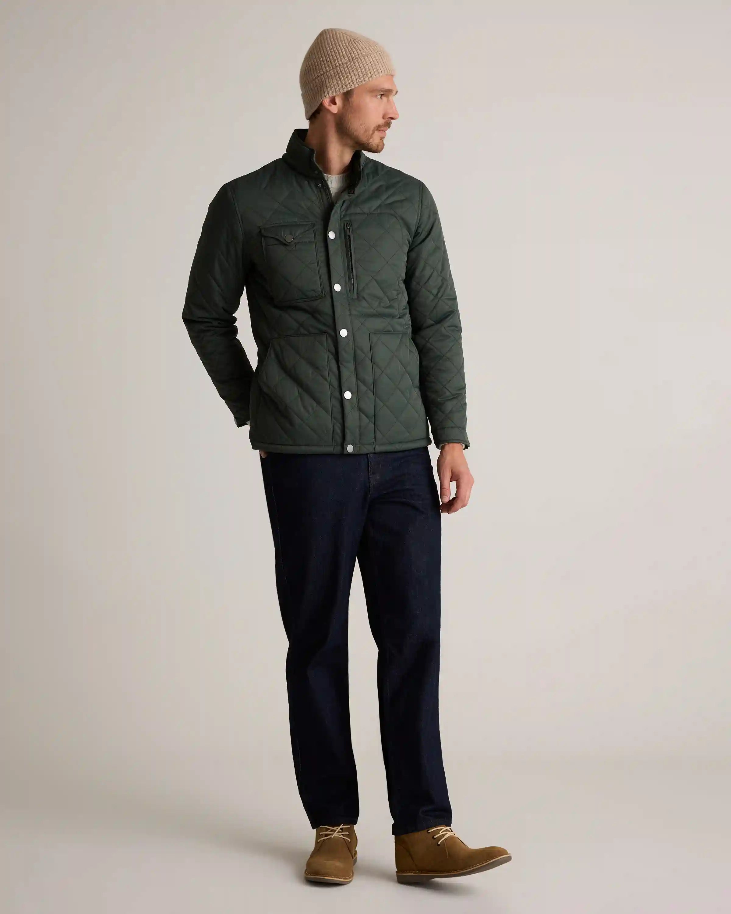 Featherless Quilted Utility Jacket