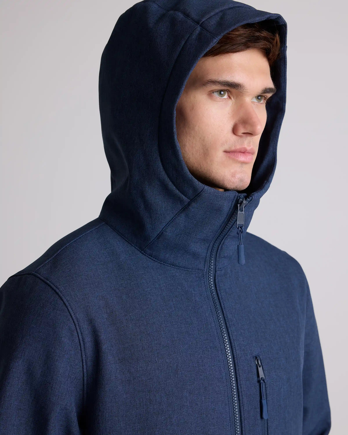 Softshell Fleece-Lined Full-Zip Hooded Jacket