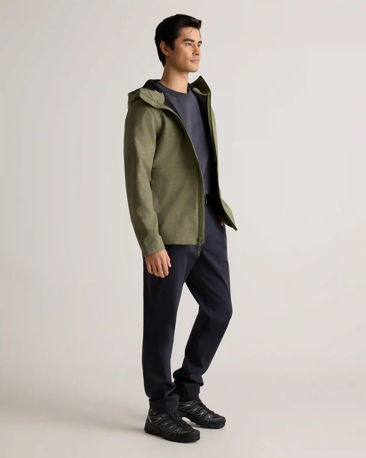 Softshell Fleece-Lined Full-Zip Hooded Jacket