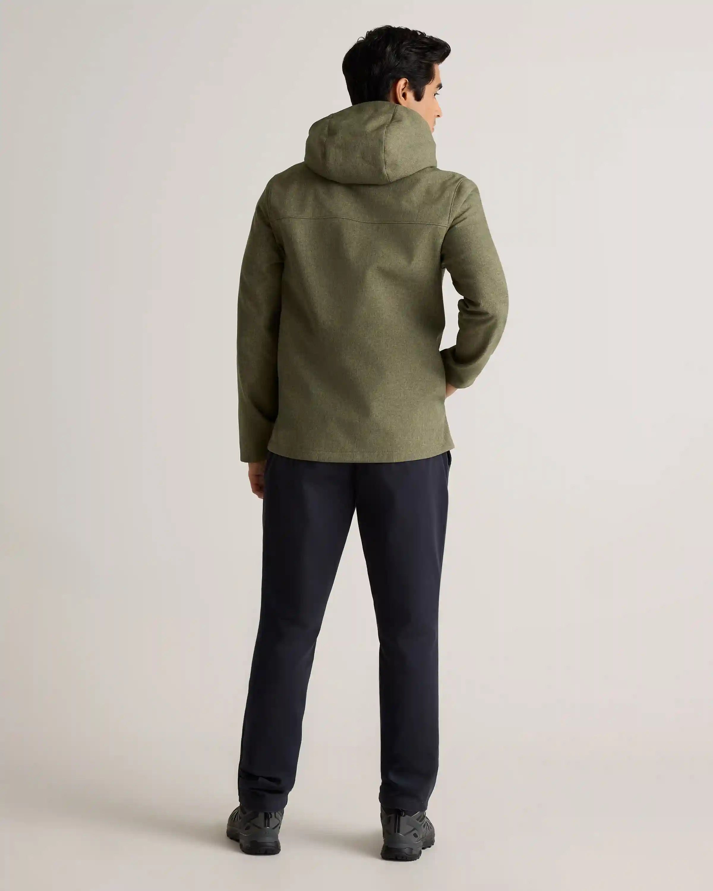 Softshell Fleece-Lined Full-Zip Hooded Jacket