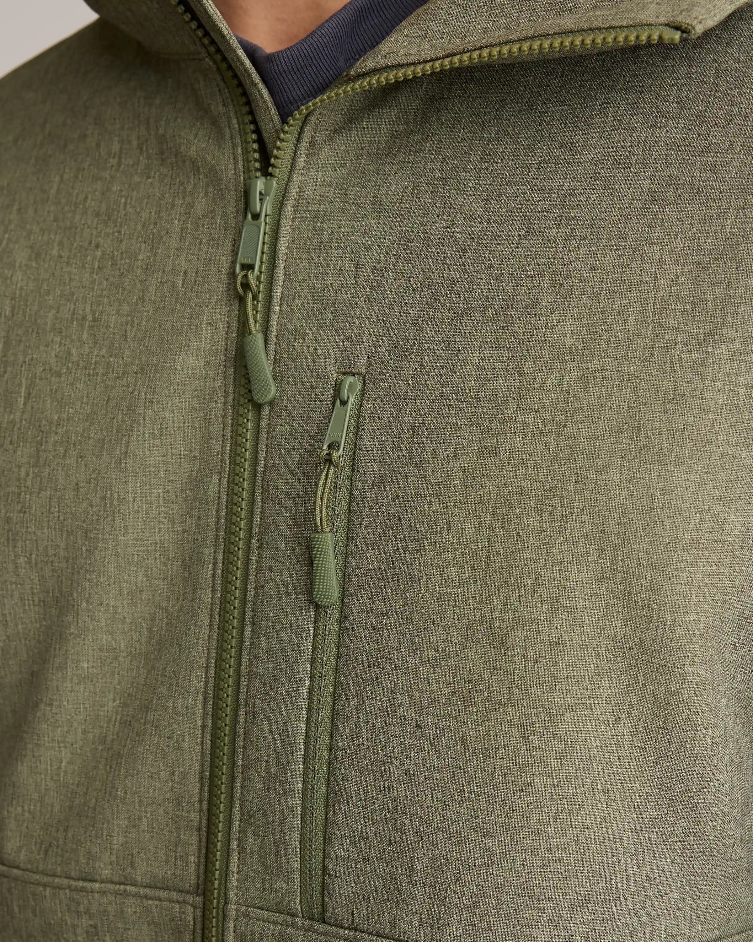 Softshell Fleece-Lined Full-Zip Hooded Jacket