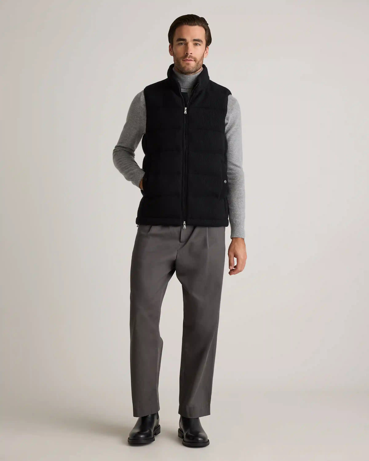 Mongolian Cashmere Puffer Vest