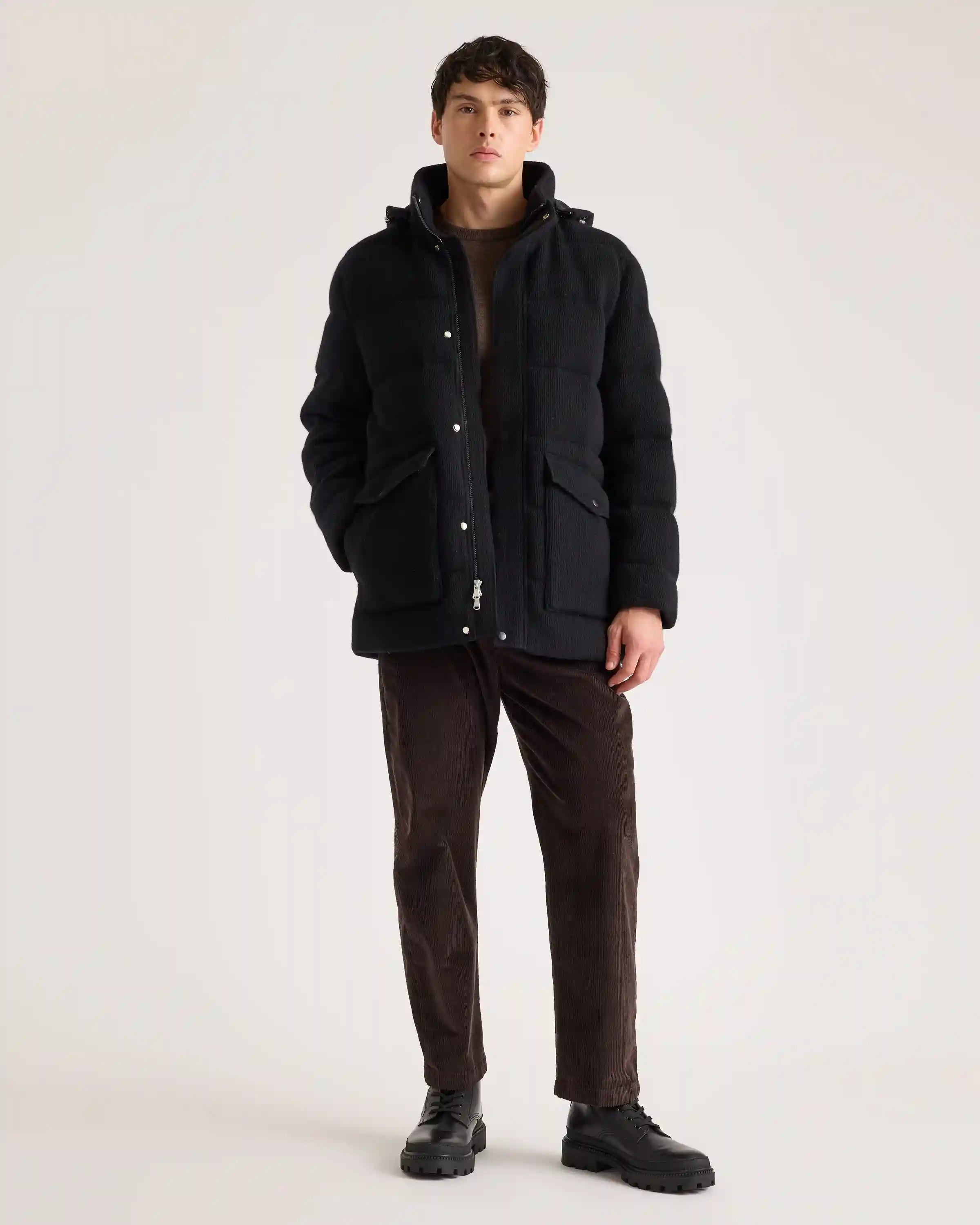 Mongolian Cashmere Puffer Coat