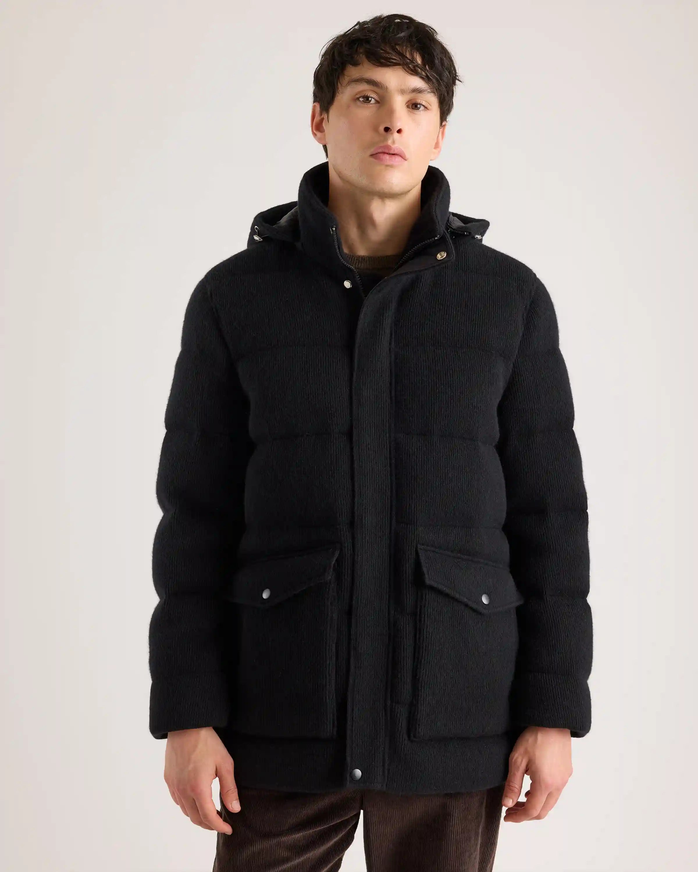 Mongolian Cashmere Puffer Coat