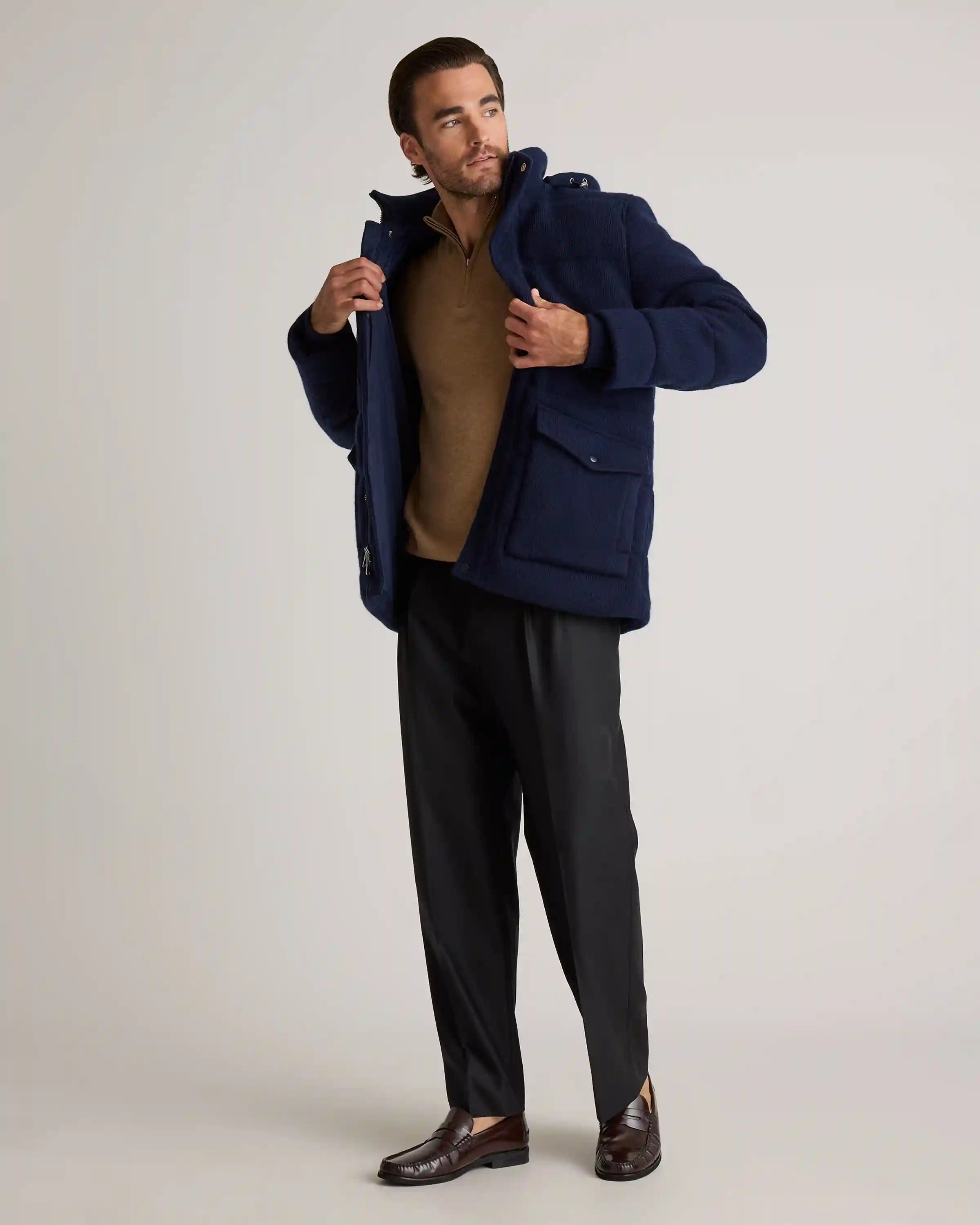Mongolian Cashmere Puffer Coat