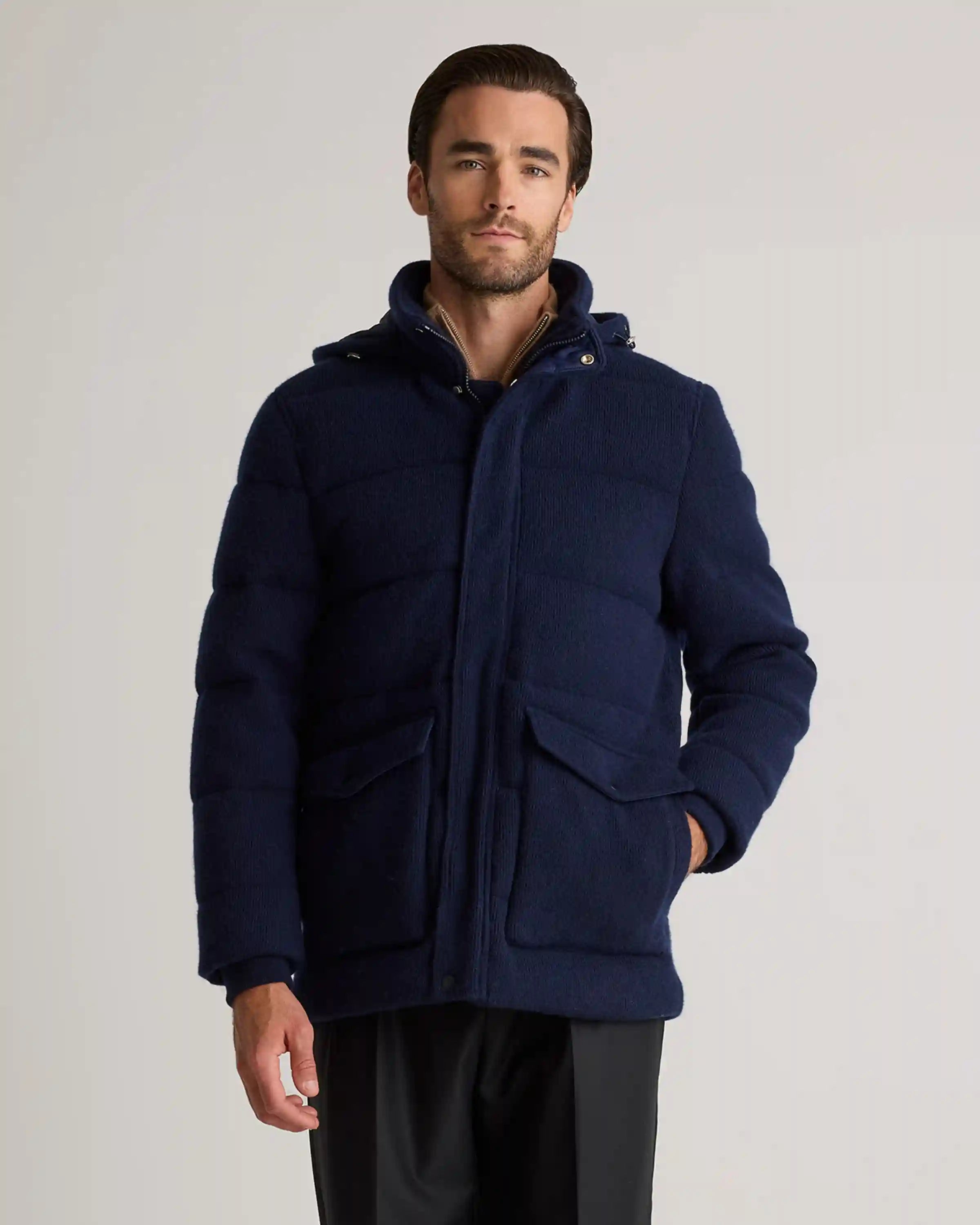 Mongolian Cashmere Puffer Coat