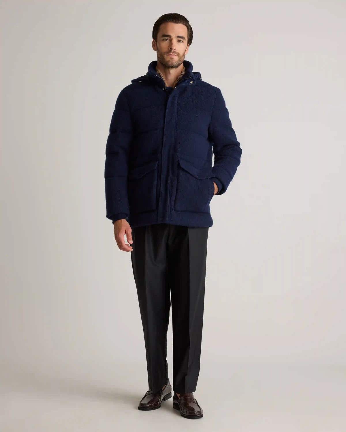 Mongolian Cashmere Puffer Coat