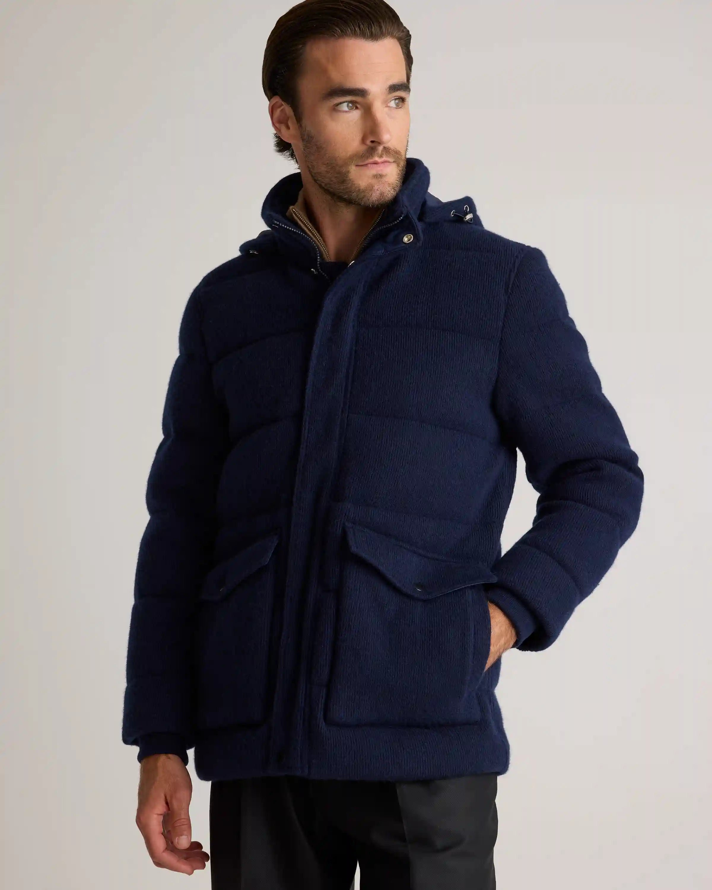 Mongolian Cashmere Puffer Coat