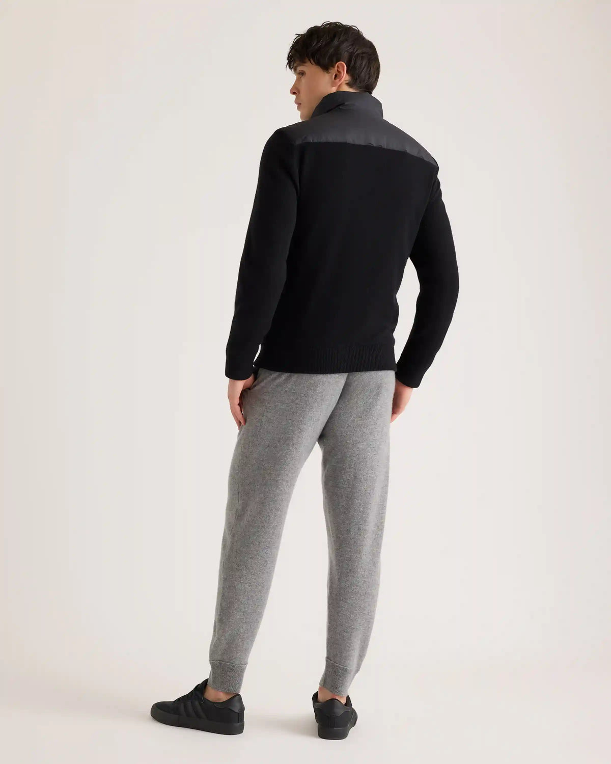 Mixed Media Down and Cashmere Jacket