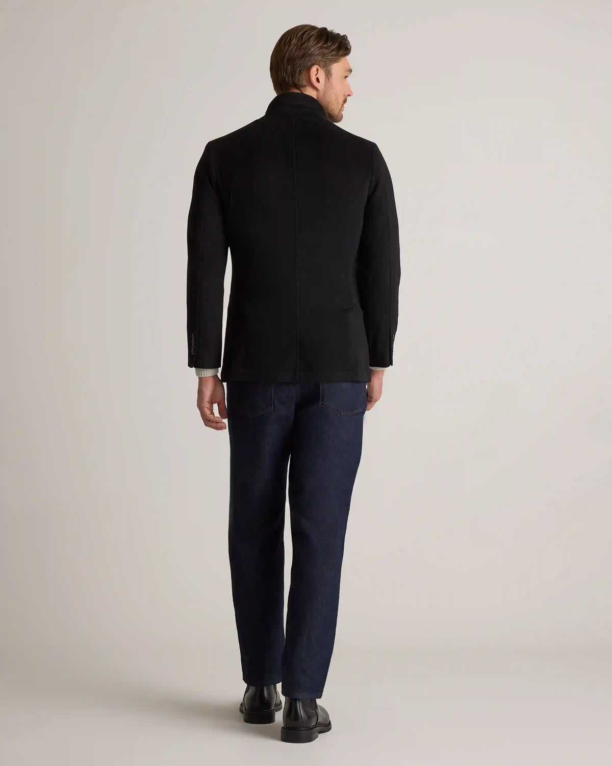 100% Mongolian Cashmere Stand Collar Blazer