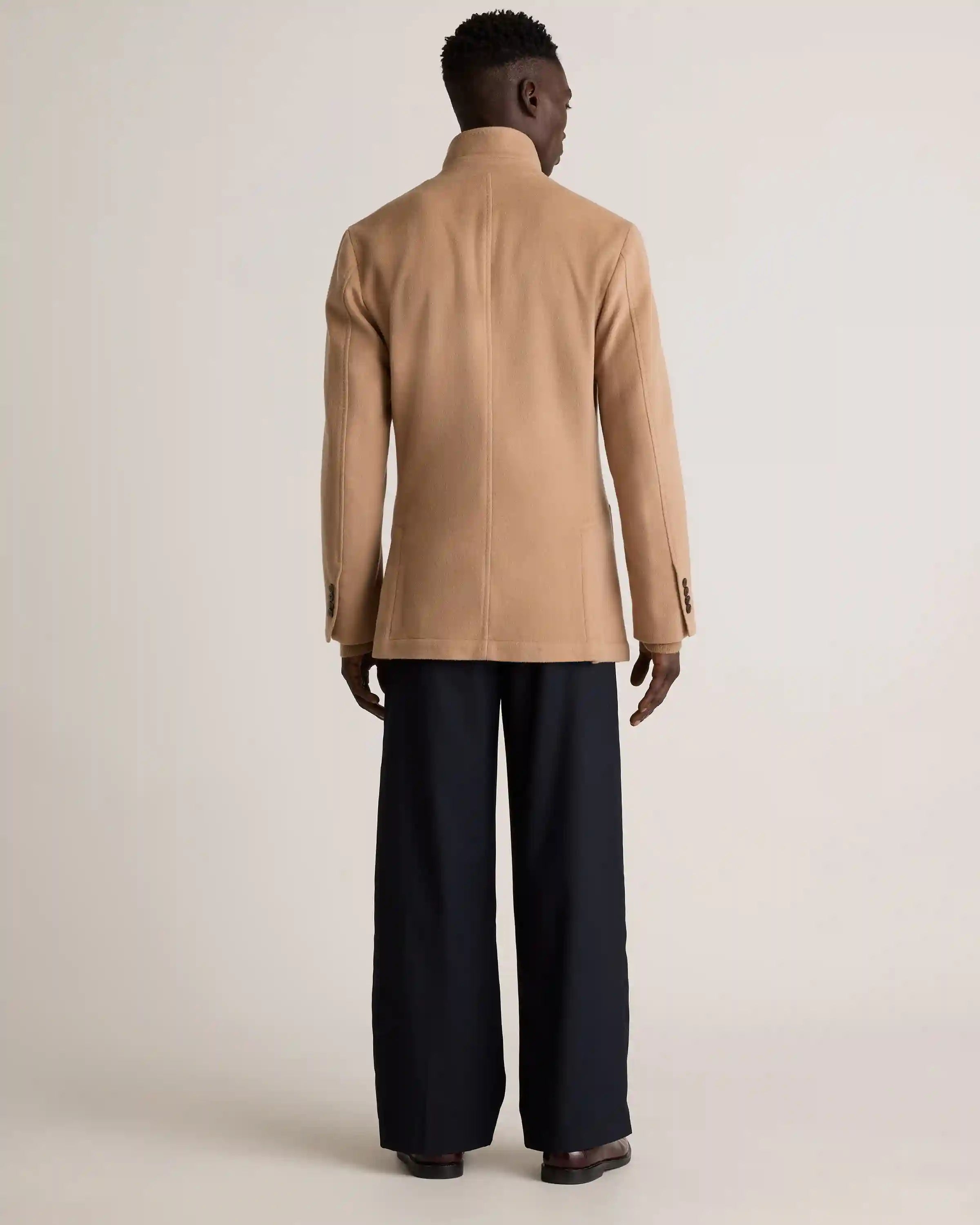 100% Mongolian Cashmere Stand Collar Blazer