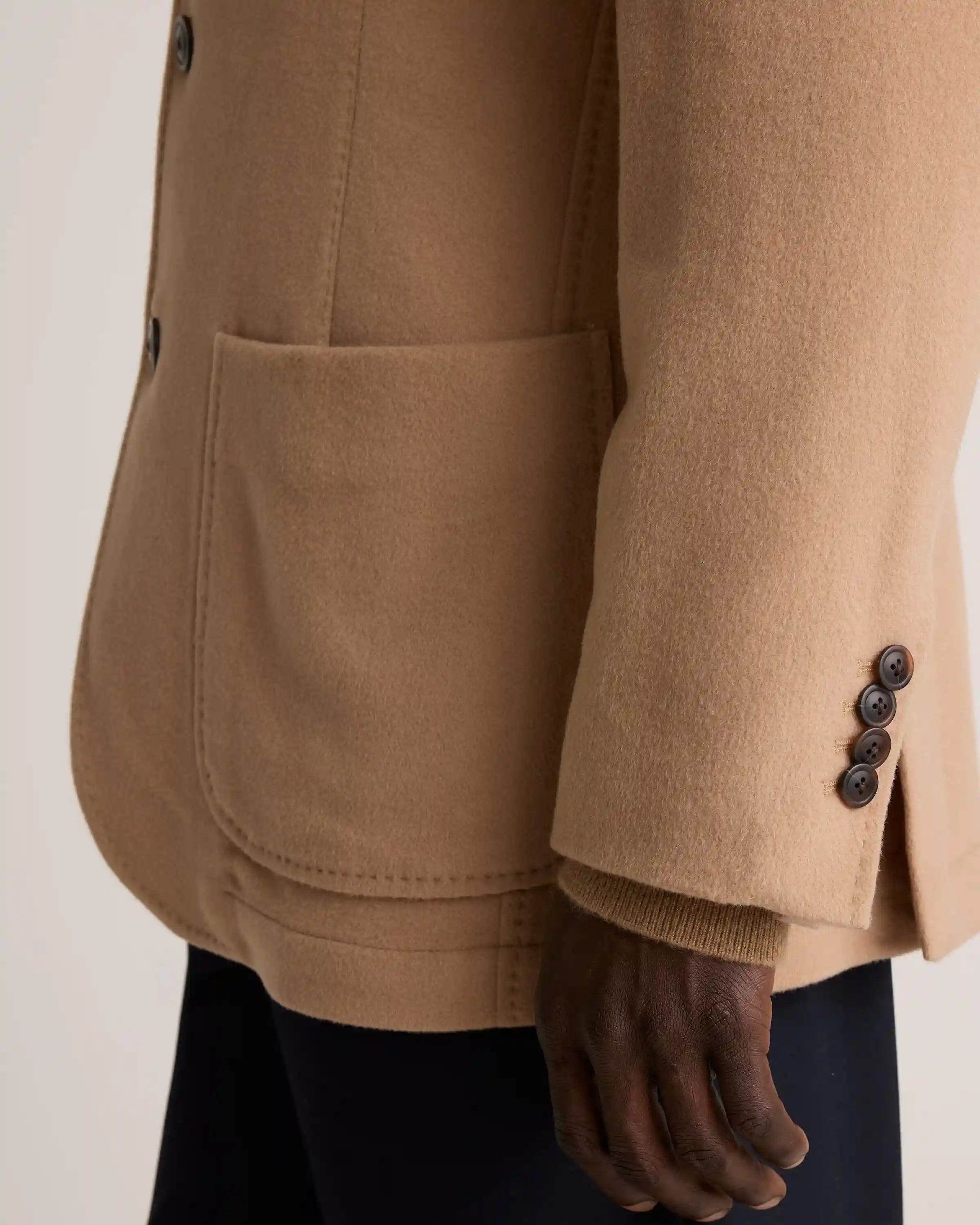 100% Mongolian Cashmere Stand Collar Blazer