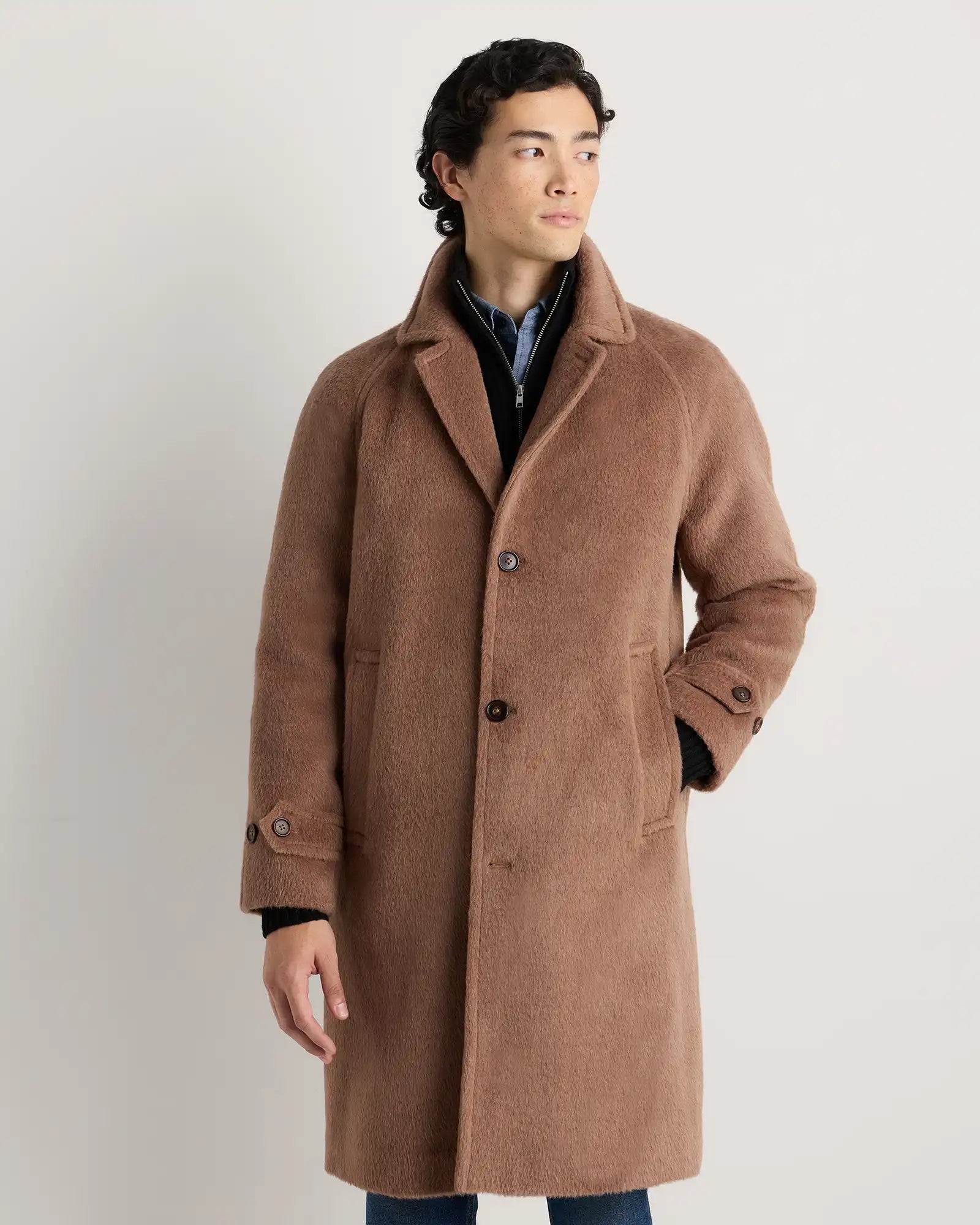 Alpaca-Wool Overcoat
