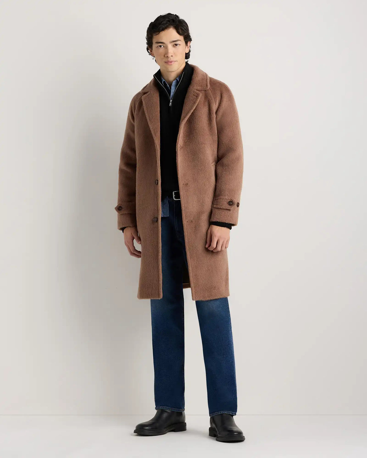 Alpaca-Wool Overcoat