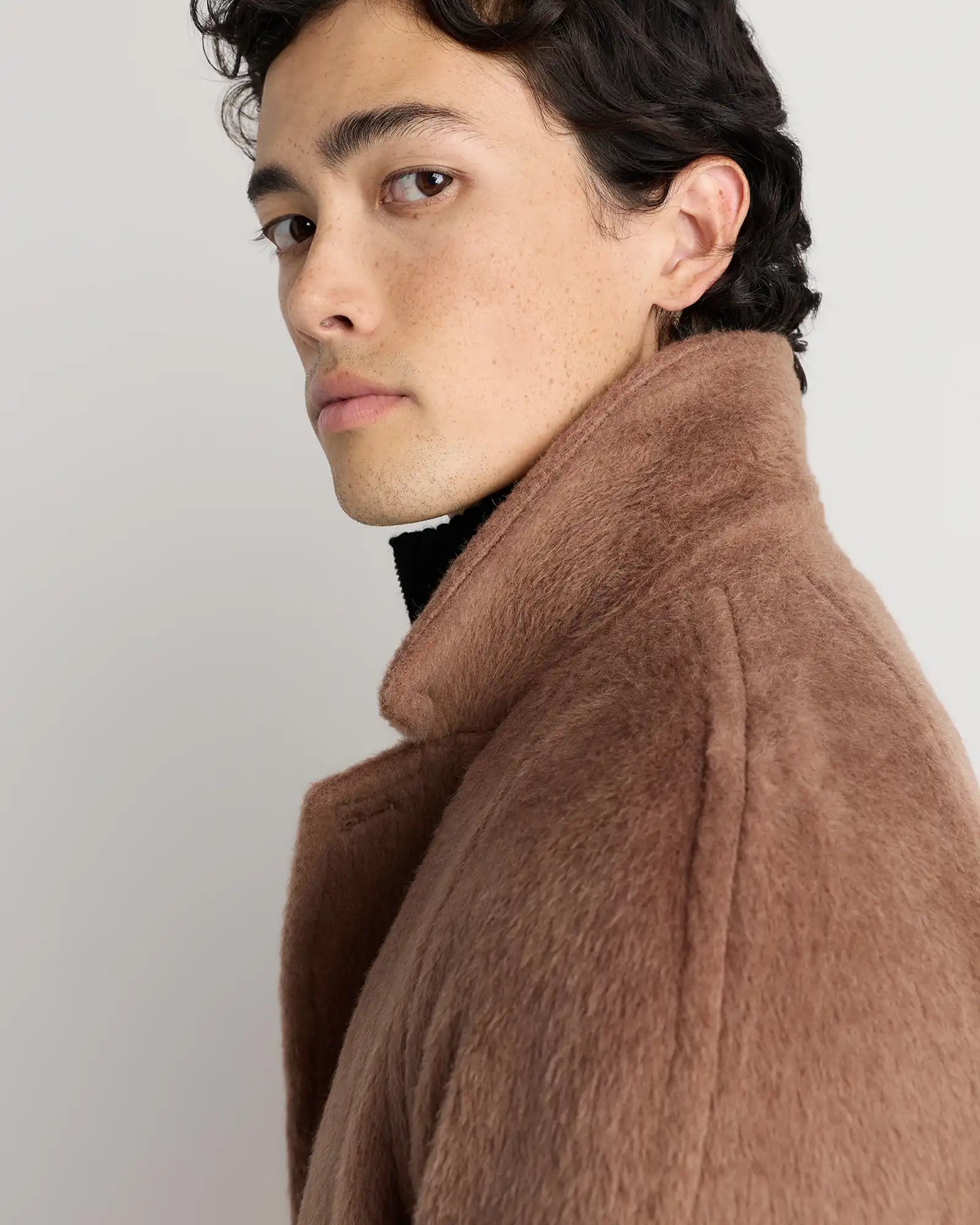 Alpaca-Wool Overcoat