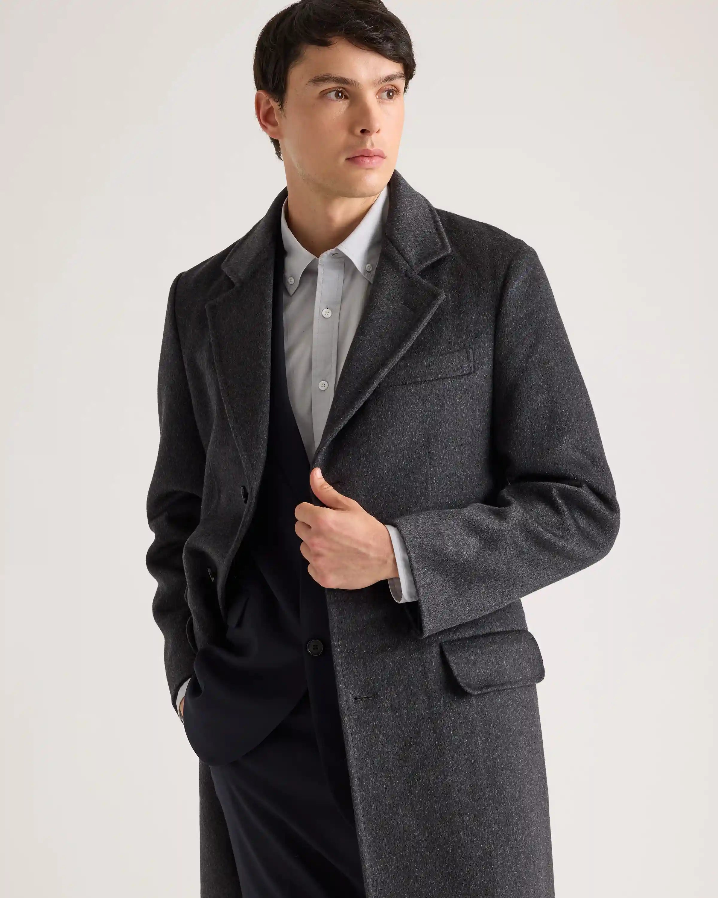 100% Mongolian Cashmere Double-Faced Overcoat