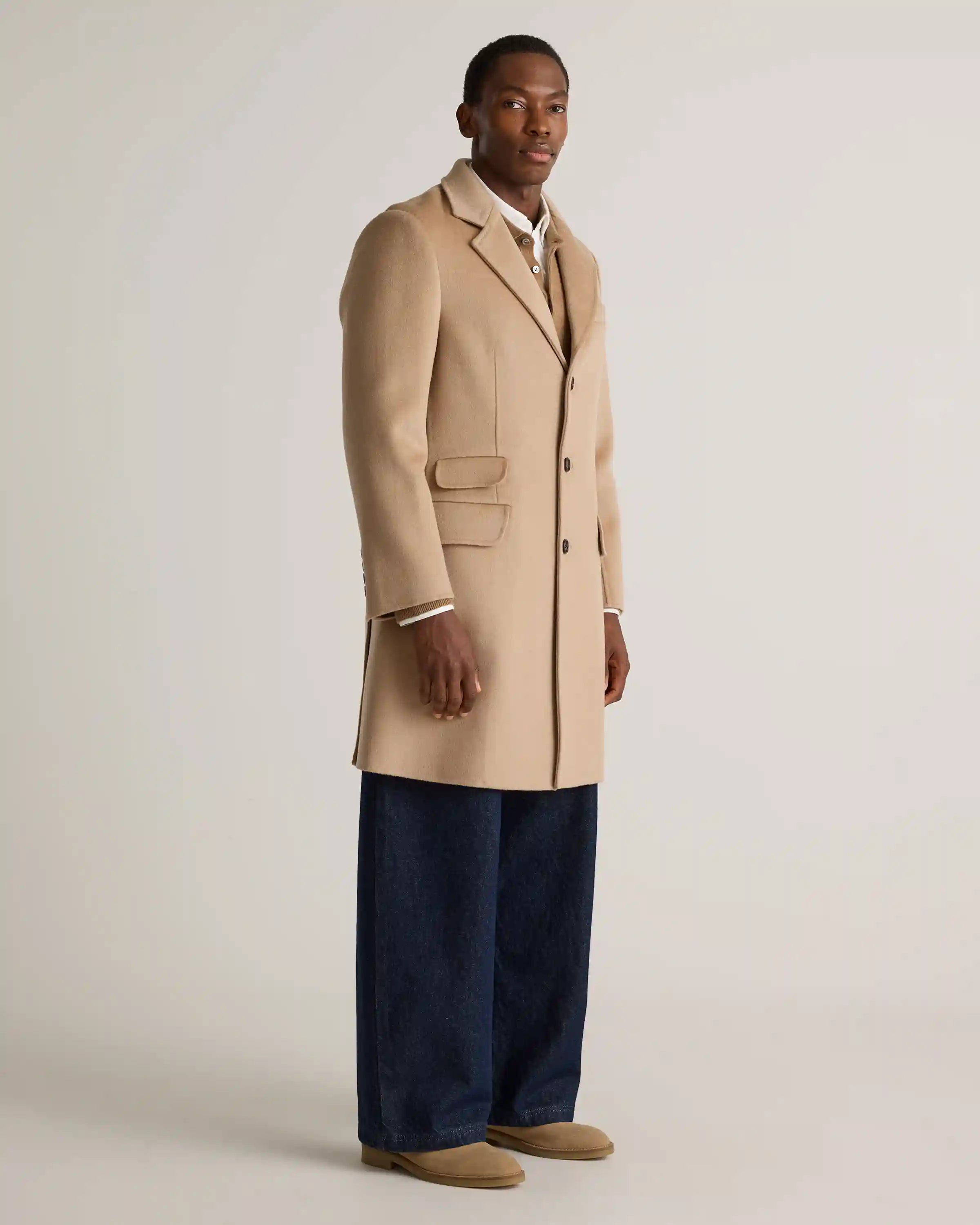 100% Mongolian Cashmere Double-Faced Overcoat