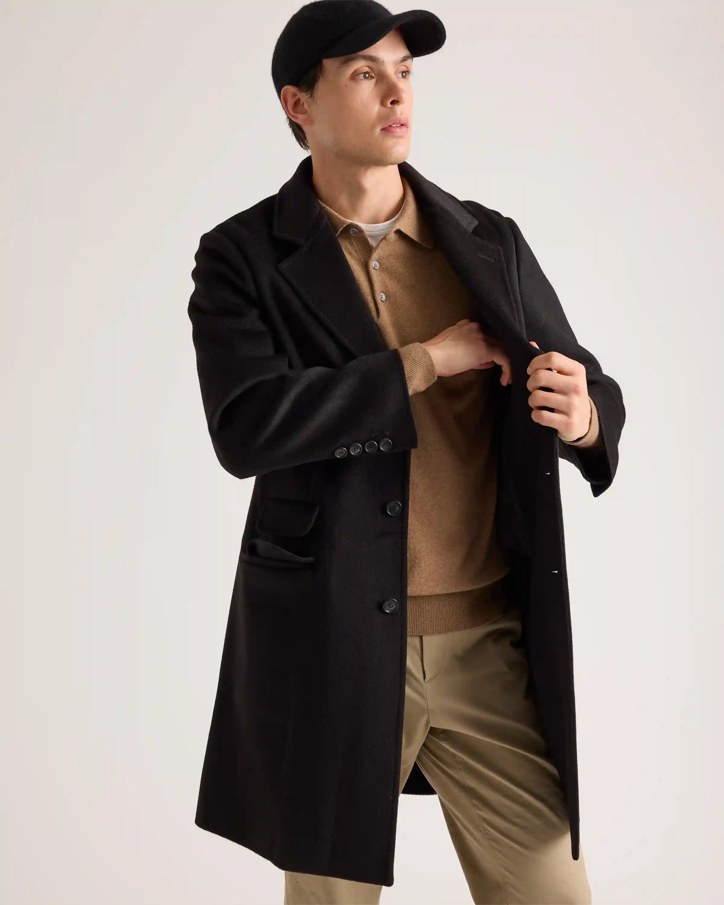 100% Mongolian Cashmere Double-Faced Overcoat
