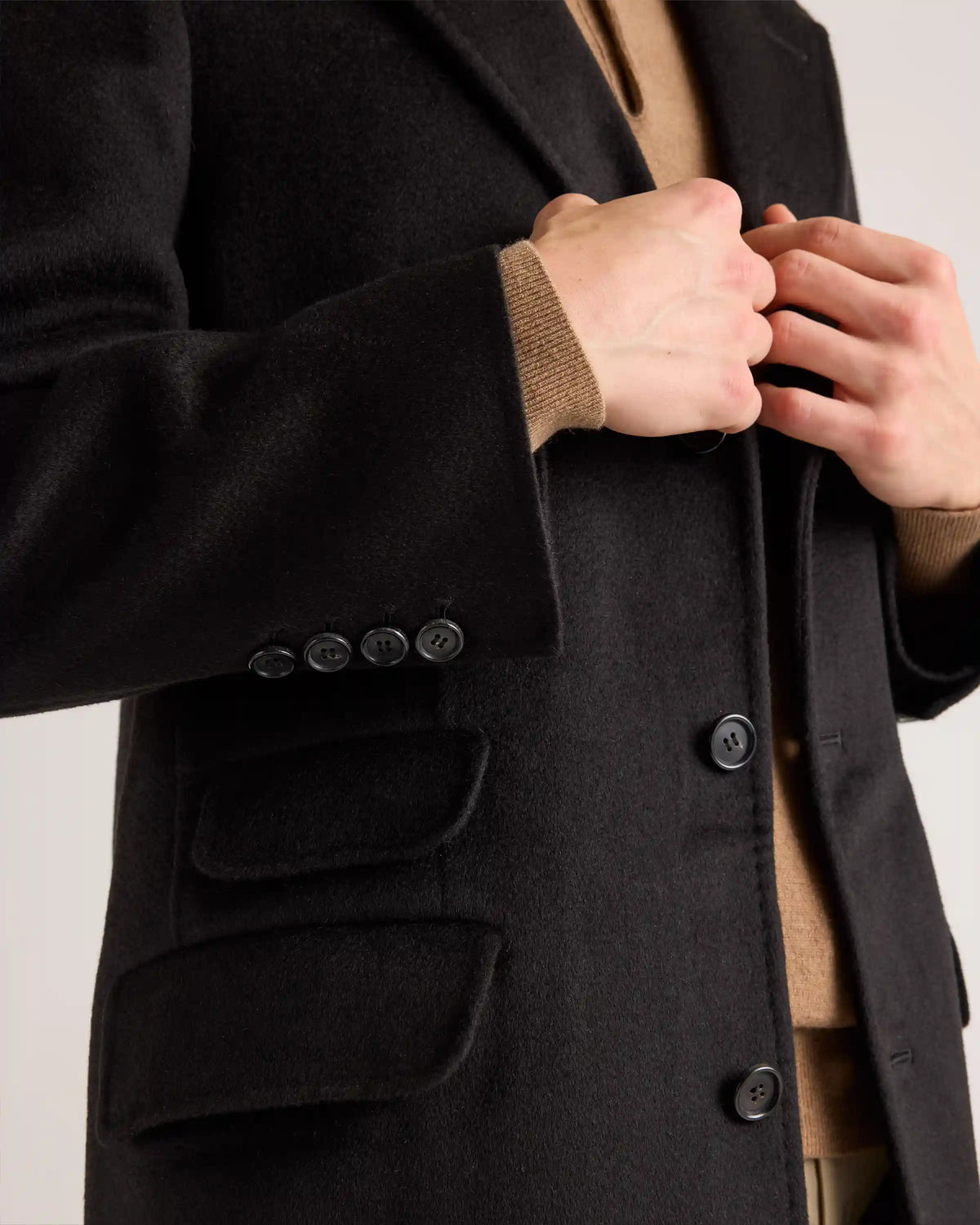 100% Mongolian Cashmere Double-Faced Overcoat