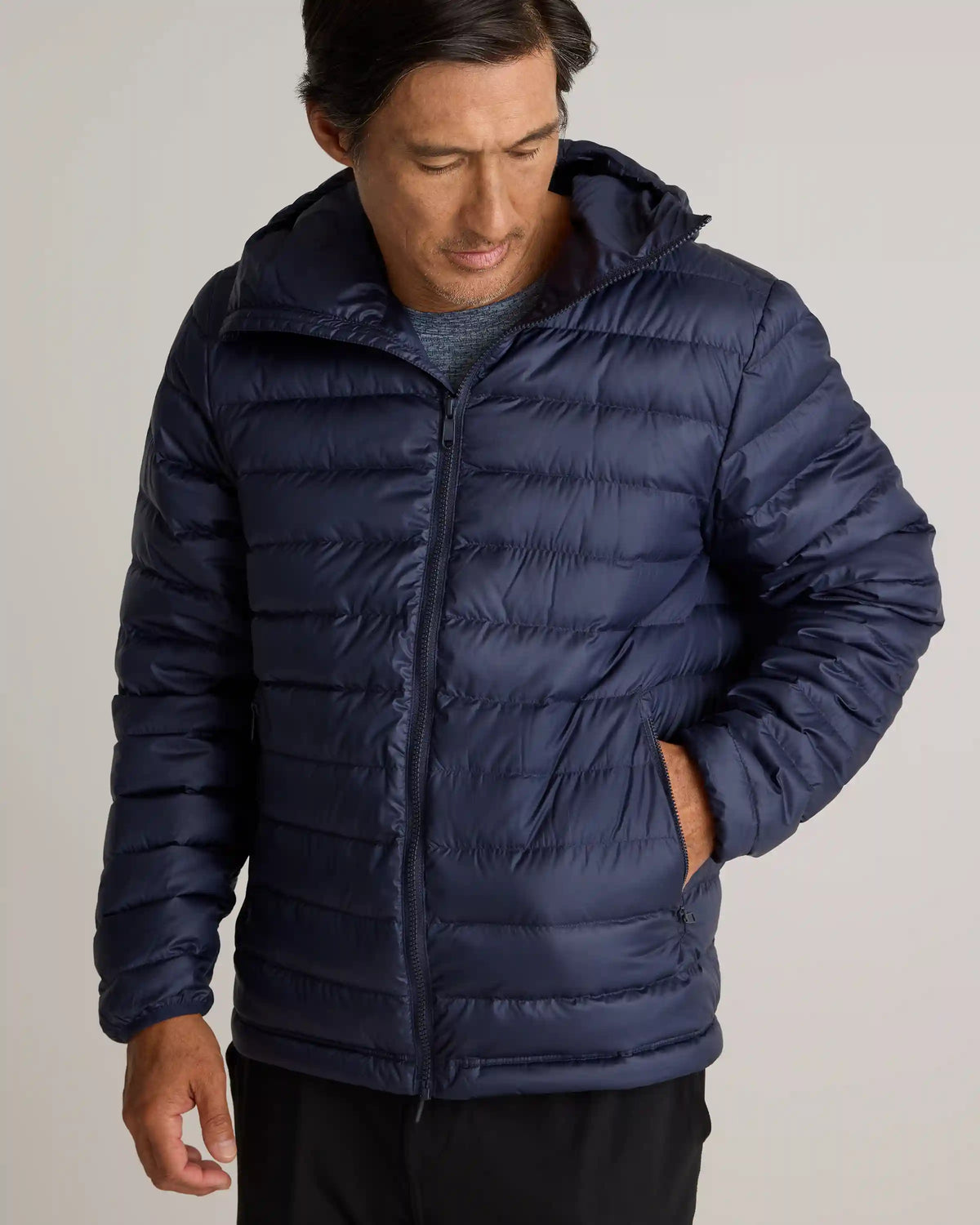Lightweight Down Packable Puffer Hooded Jacket