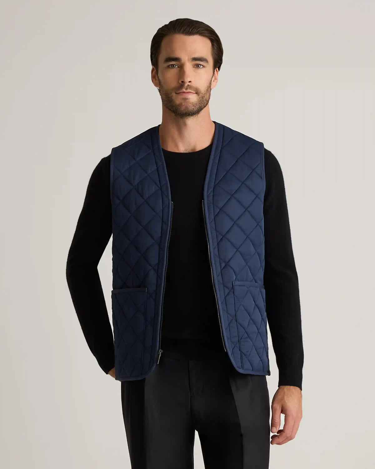 Featherless Quilted Fleece-Lined Liner Vest