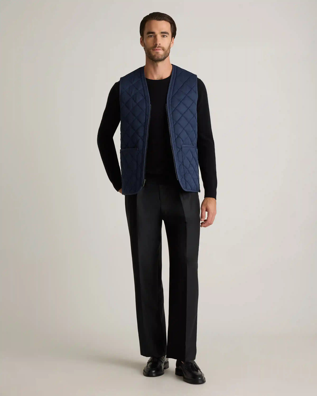 Featherless Quilted Fleece-Lined Liner Vest