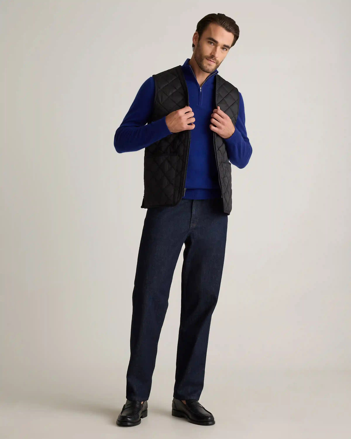 Featherless Quilted Fleece-Lined Liner Vest
