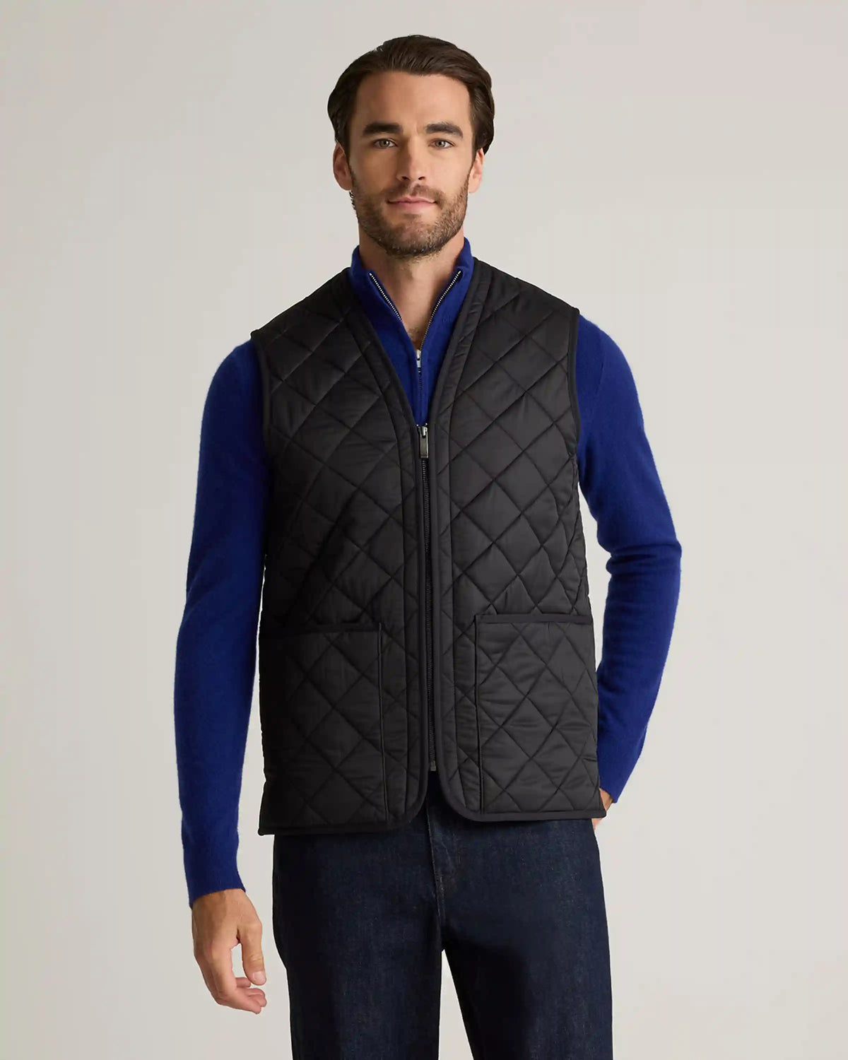Featherless Quilted Fleece-Lined Liner Vest