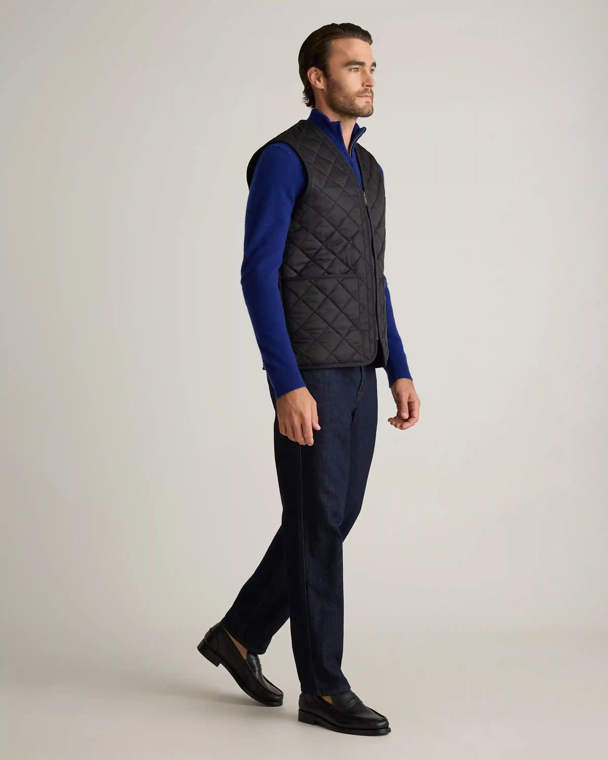 Featherless Quilted Fleece-Lined Liner Vest