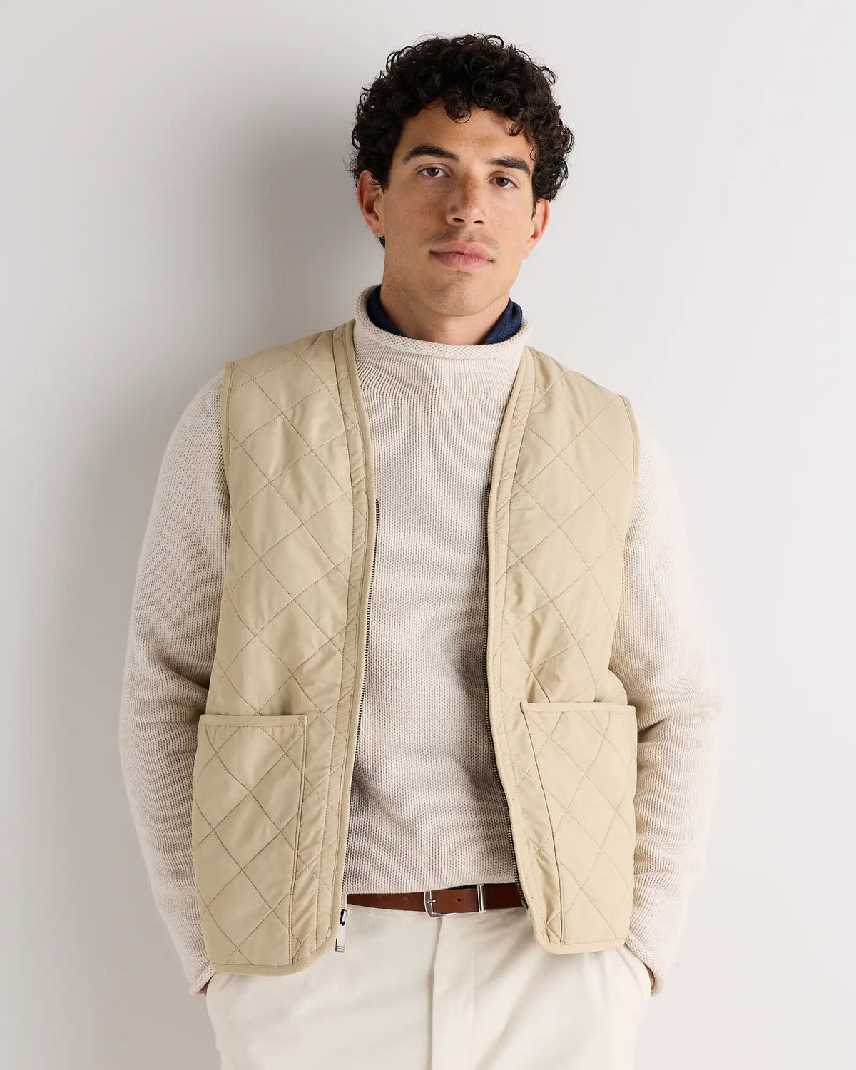 Featherless Quilted Fleece-Lined Liner Vest