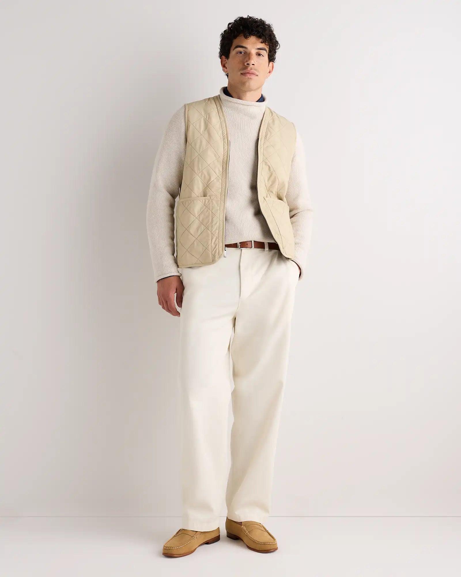 Featherless Quilted Fleece-Lined Liner Vest