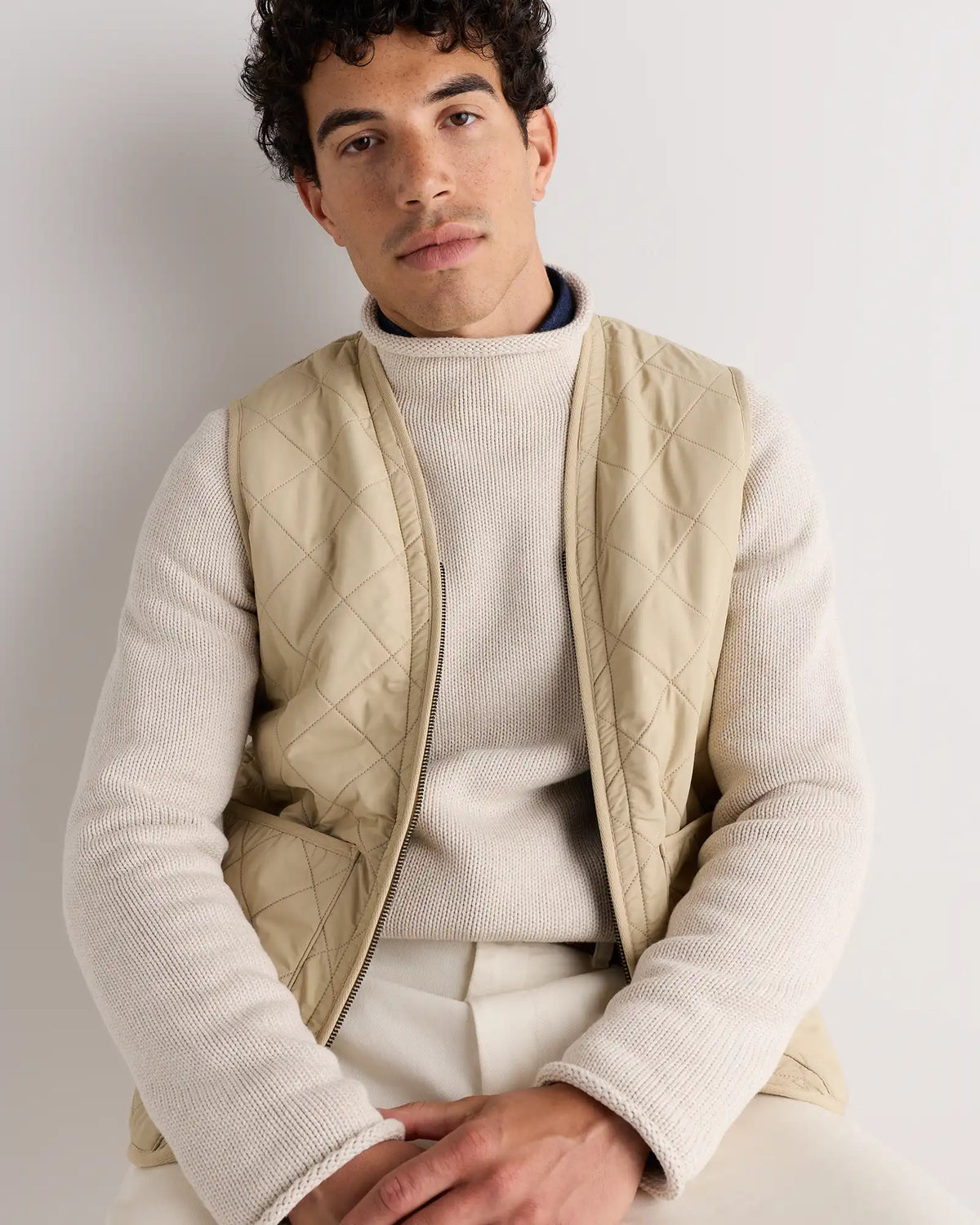 Featherless Quilted Fleece-Lined Liner Vest