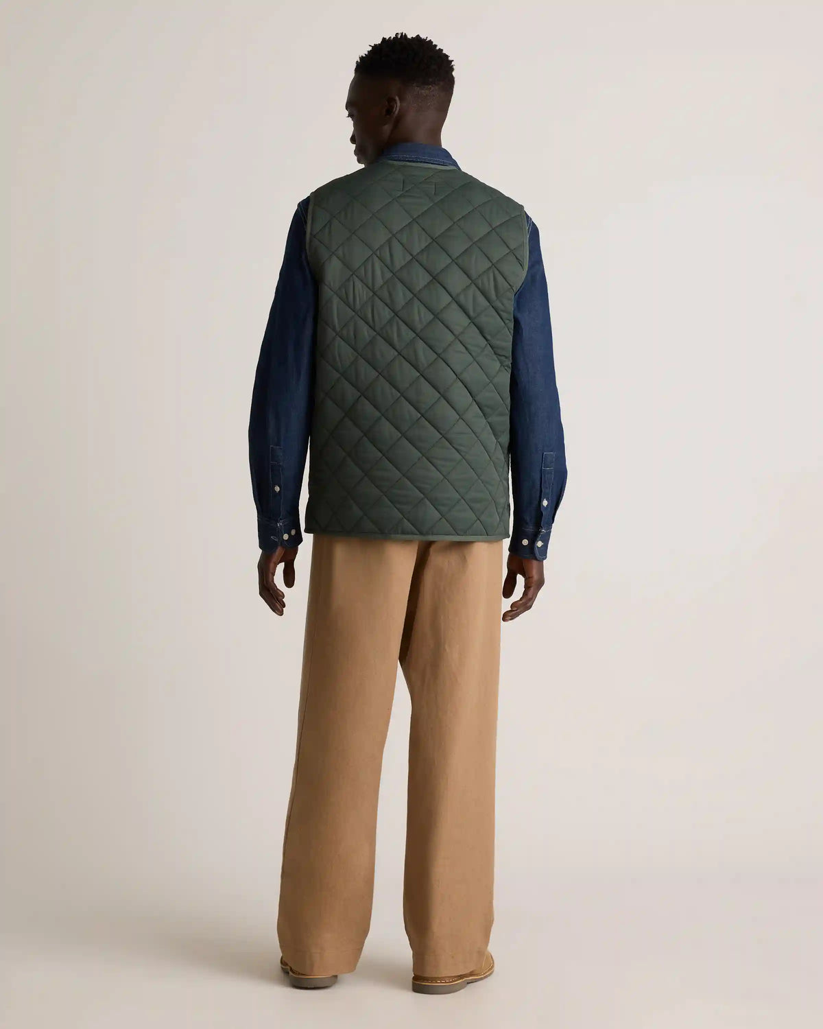 Featherless Quilted Fleece-Lined Liner Vest